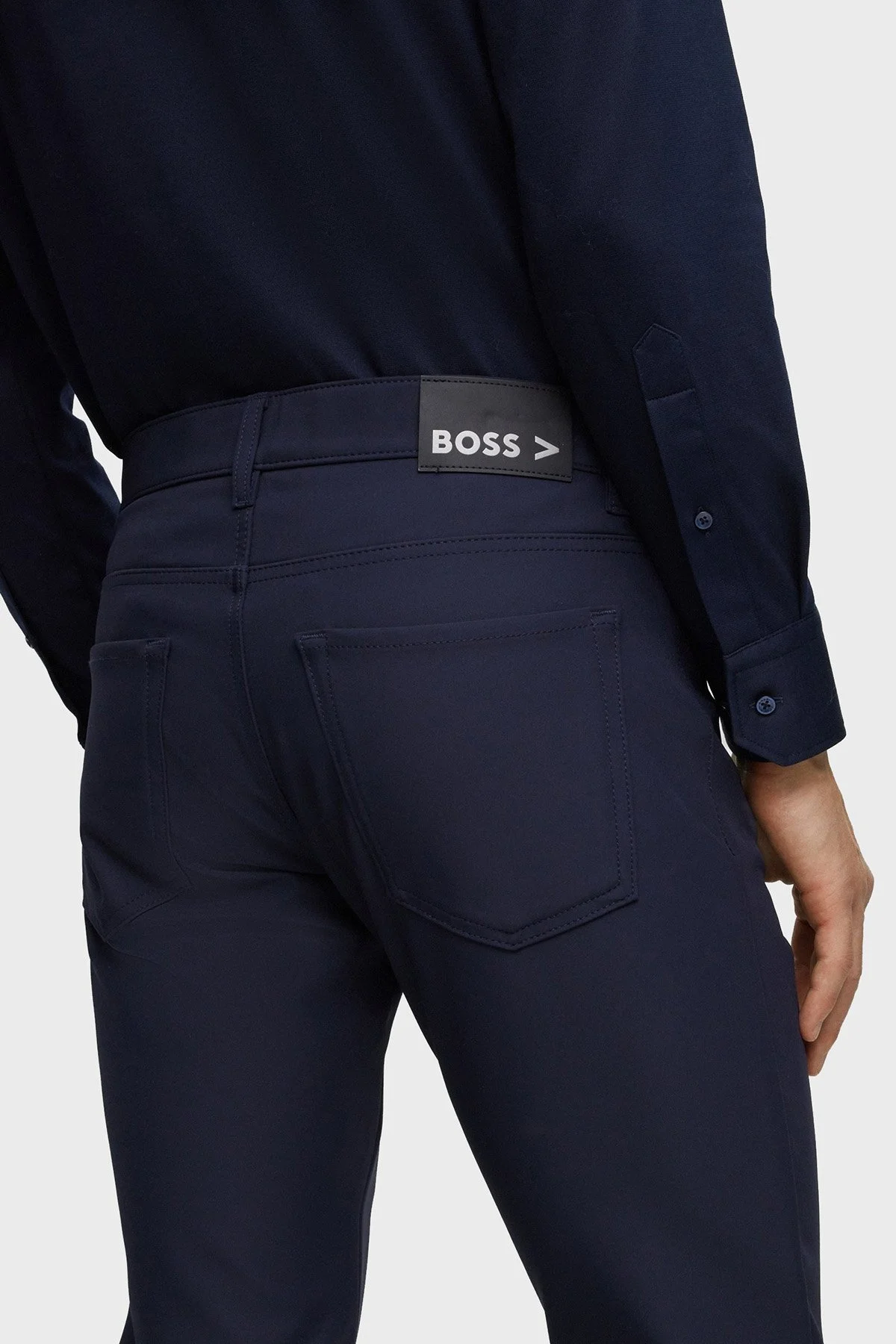 Boss P-Delaware 3-1-20 Streç Normal Bel Slim Fit Dar Paça Jeans Erkek Kot Pantolon 50498136 404 KOYU MAVİ - 4