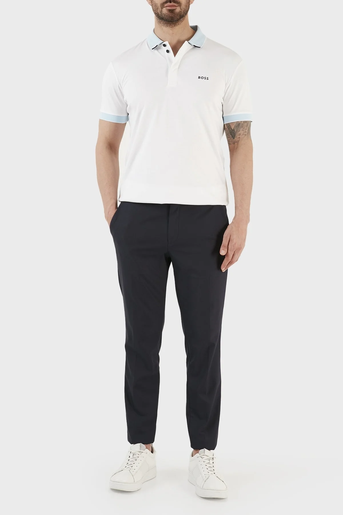 Boss Streç Normal Bel Slim Fit Düz Paça Chino Erkek Pantolon 50492714 404 LACİVERT - 1