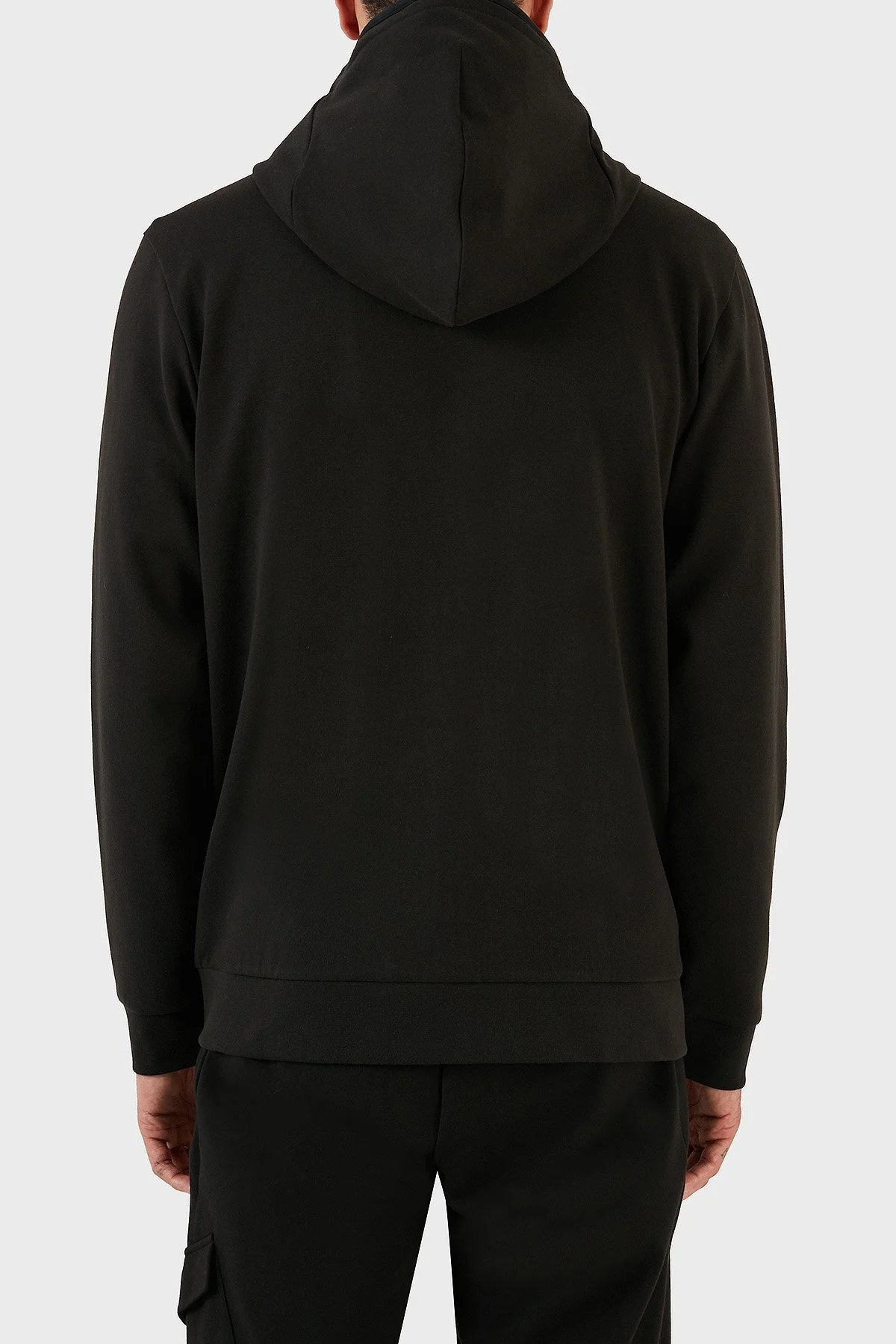 Boss Streç Pamuk Karışımlı Fermuarlı Kapüşonlu Regular Fit Erkek Sweat 50493468 001 SİYAH - 2