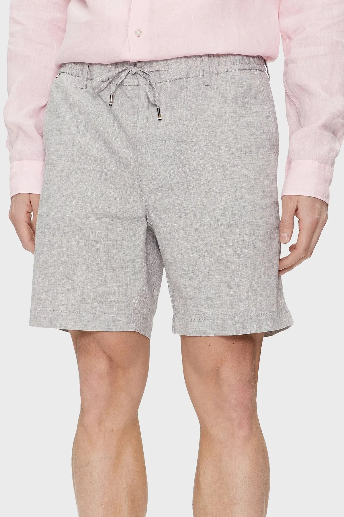 Boss Streç Pamuk Keten Karışımlı Regular Fit Erkek Short 50512555 404 LACİVERT - 1