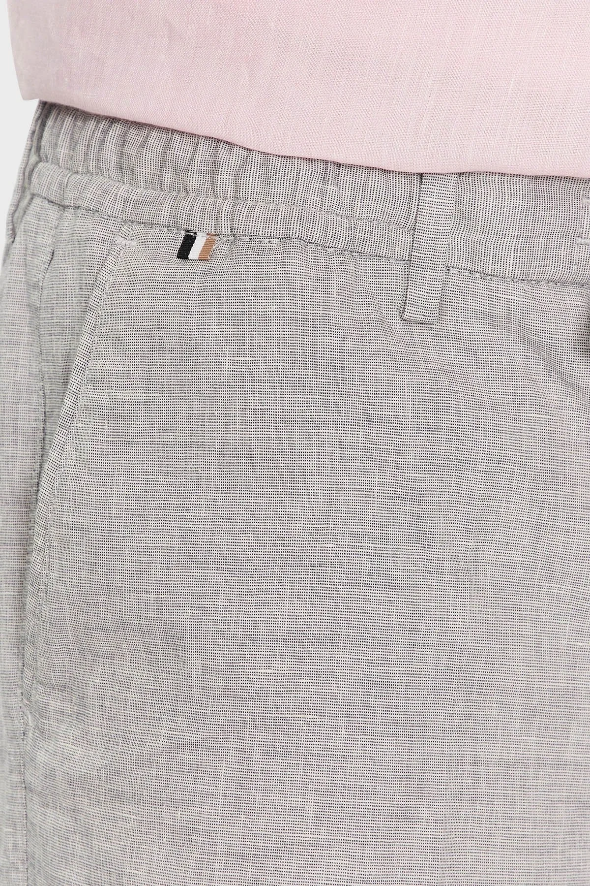 Boss Streç Pamuk Keten Karışımlı Regular Fit Erkek Short 50512555 404 LACİVERT - 5