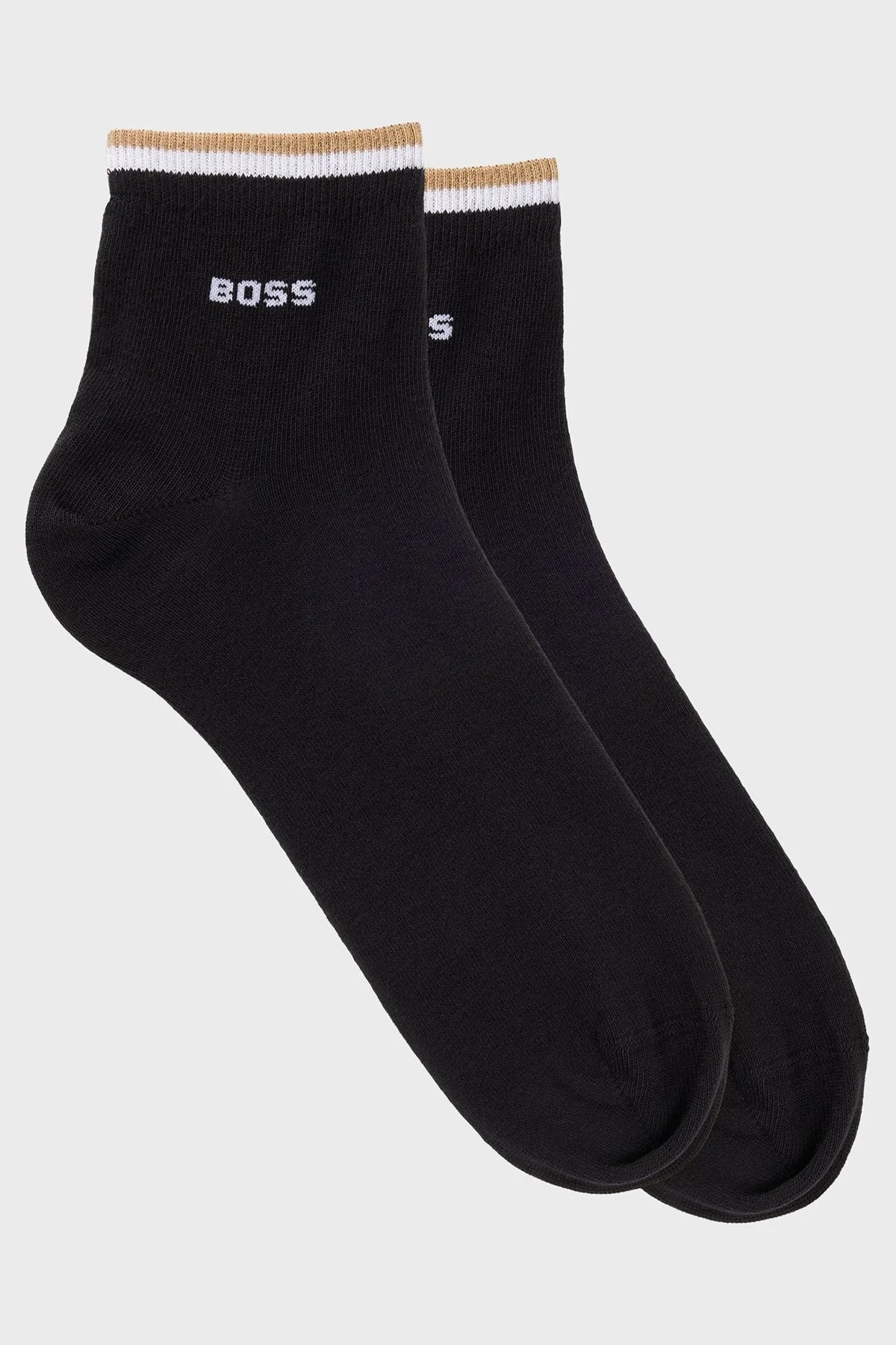 Boss Logolu Streç Pamuklu 2 Pack Erkek Çorap 50491195 001 SİYAH - 7