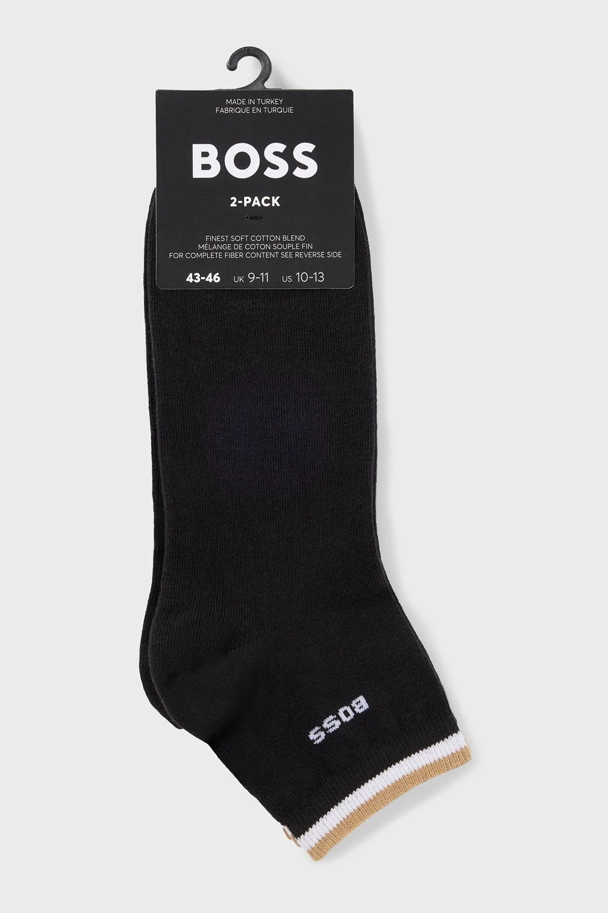 Boss Logolu Streç Pamuklu 2 Pack Erkek Çorap 50491195 001 SİYAH - 9