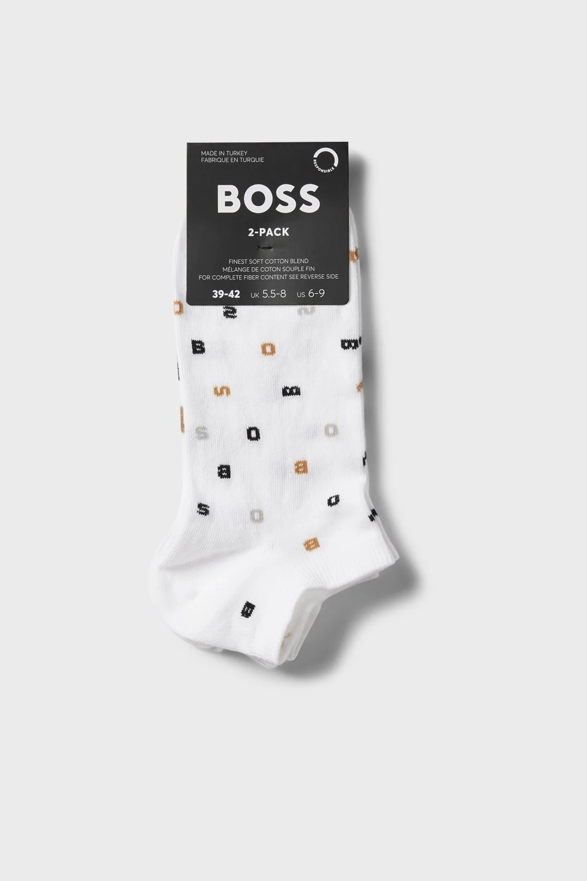Boss Streç Pamuklu 2 Pack Erkek Çorap 50516403 100 BEYAZ - 3