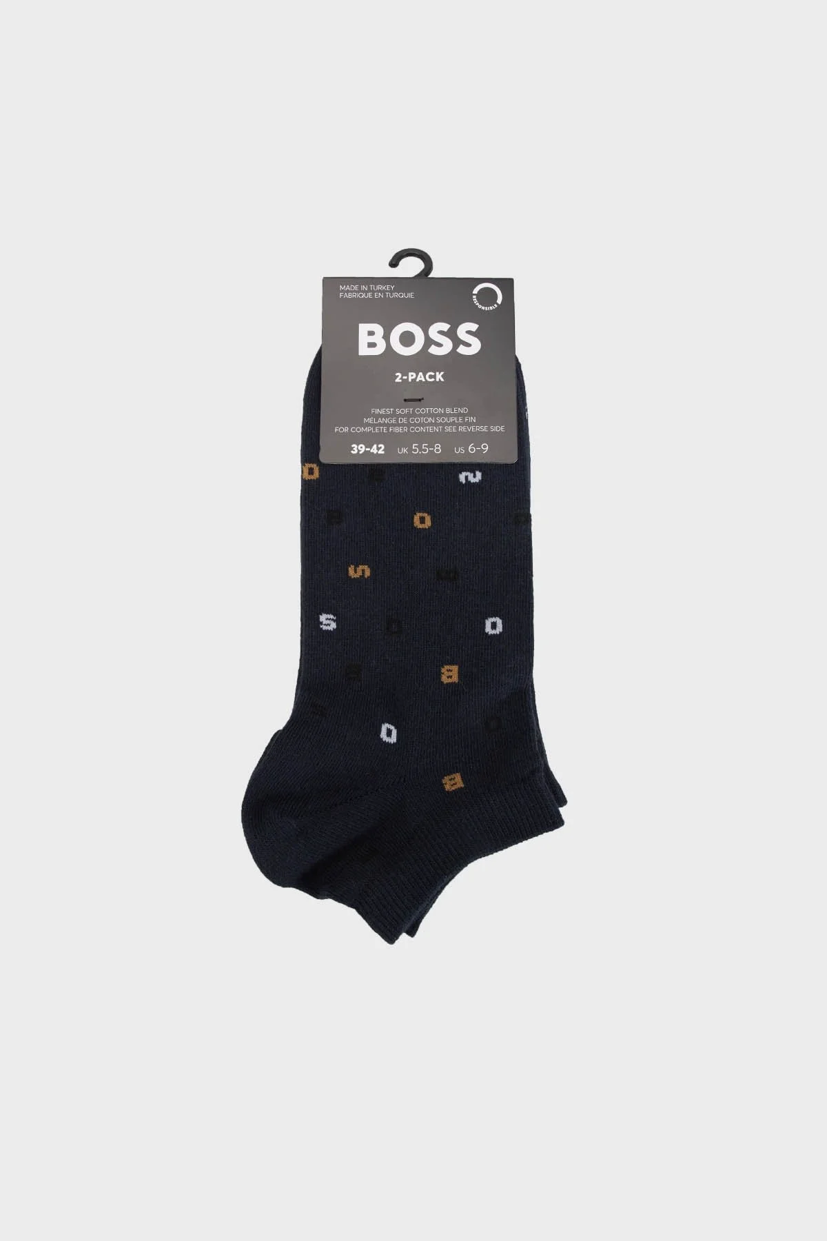 Boss Streç Pamuklu 2 Pack Erkek Çorap 50516403 401 LACİVERT - 1