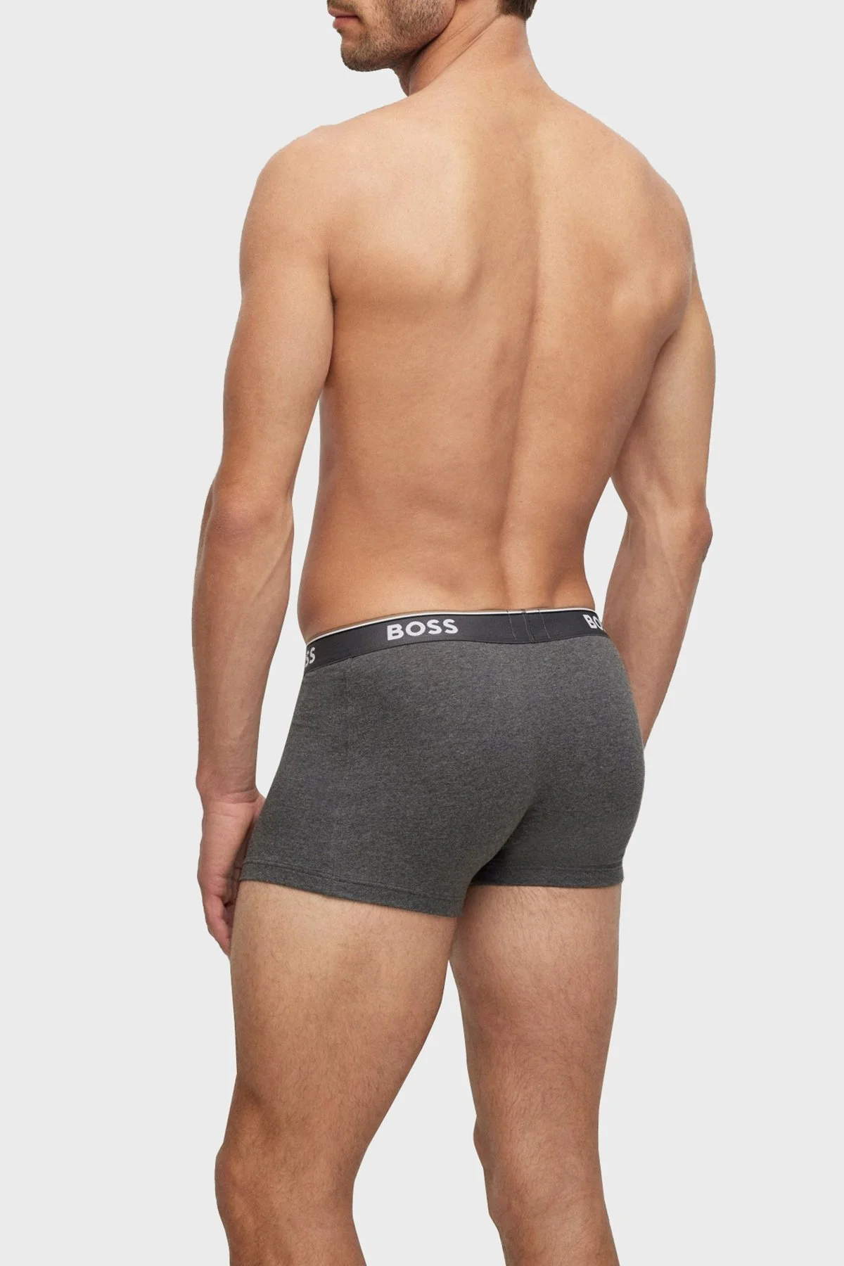 Boss Streç Pamuklu 3 Pack Erkek Boxer 50475274 061 GRİ-SİYAH - 3