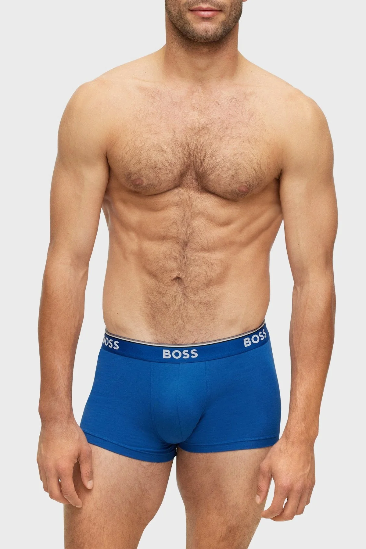 Boss Streç Pamuklu 3 Pack Erkek Boxer 50475274 487 Saks-Lacivert-Haki - 2