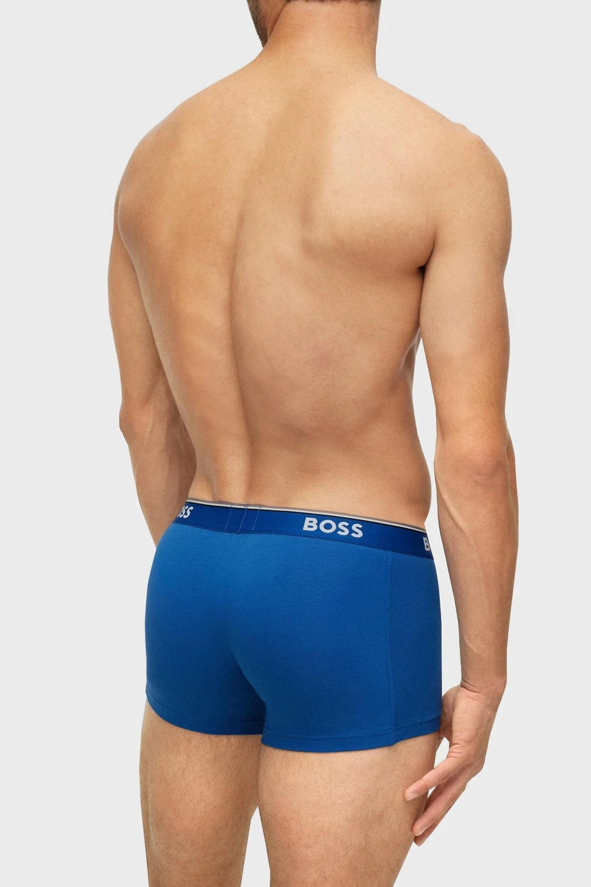 Boss Streç Pamuklu 3 Pack Erkek Boxer 50475274 487 Saks-Lacivert-Haki - 3