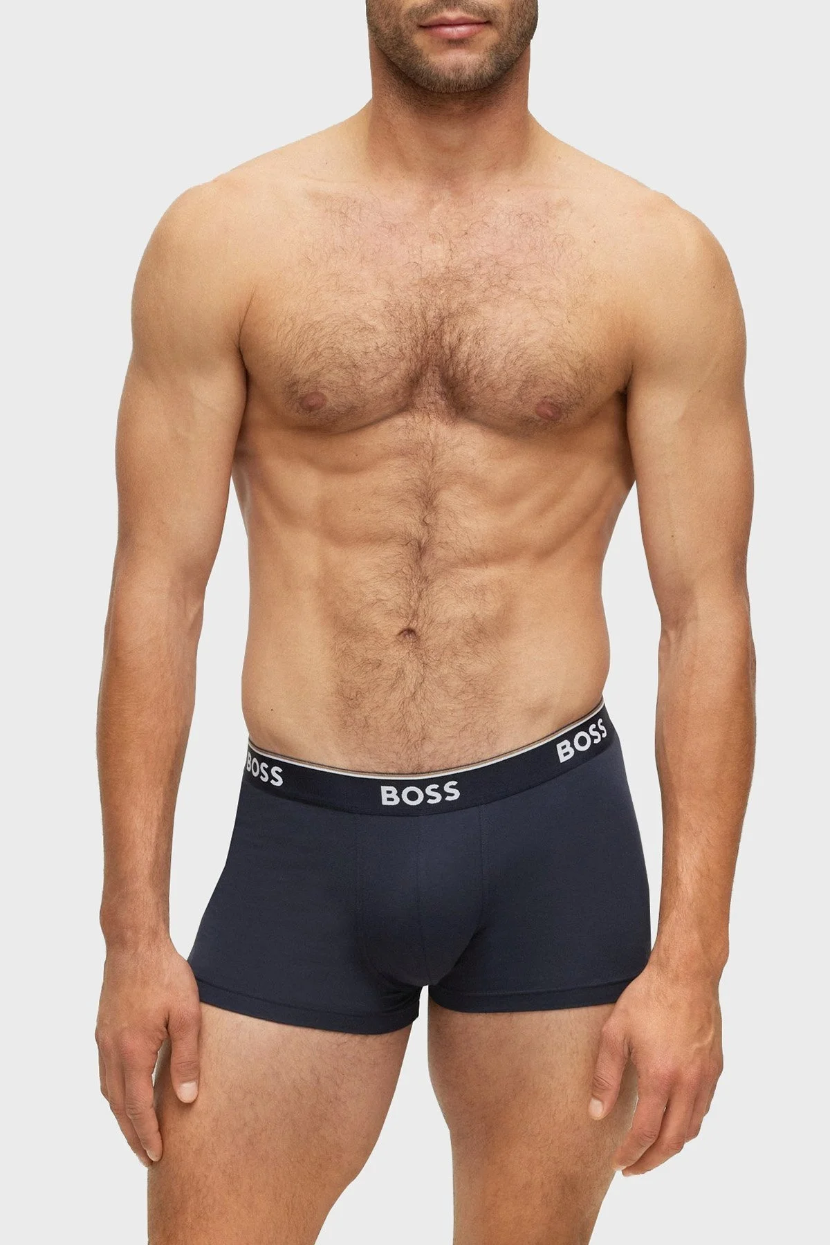 Boss Streç Pamuklu 3 Pack Erkek Boxer 50475274 487 Saks-Lacivert-Haki - 4