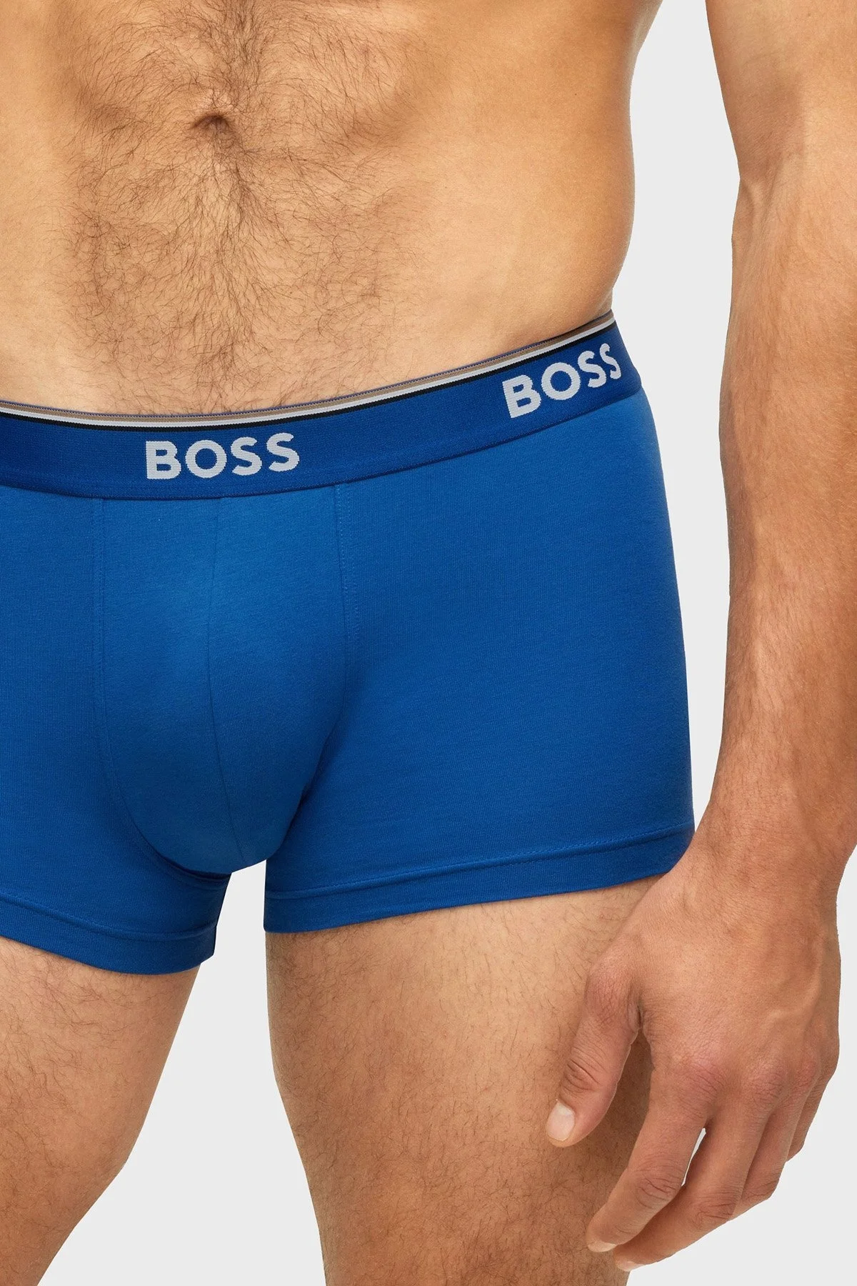 Boss Streç Pamuklu 3 Pack Erkek Boxer 50475274 487 Saks-Lacivert-Haki - 5