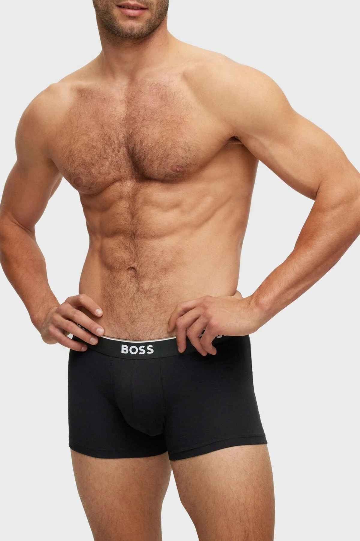 Boss Streç Pamuklu 3 Pack Erkek Boxer 50475274 999 Siyah-Gri-Beyaz - 2