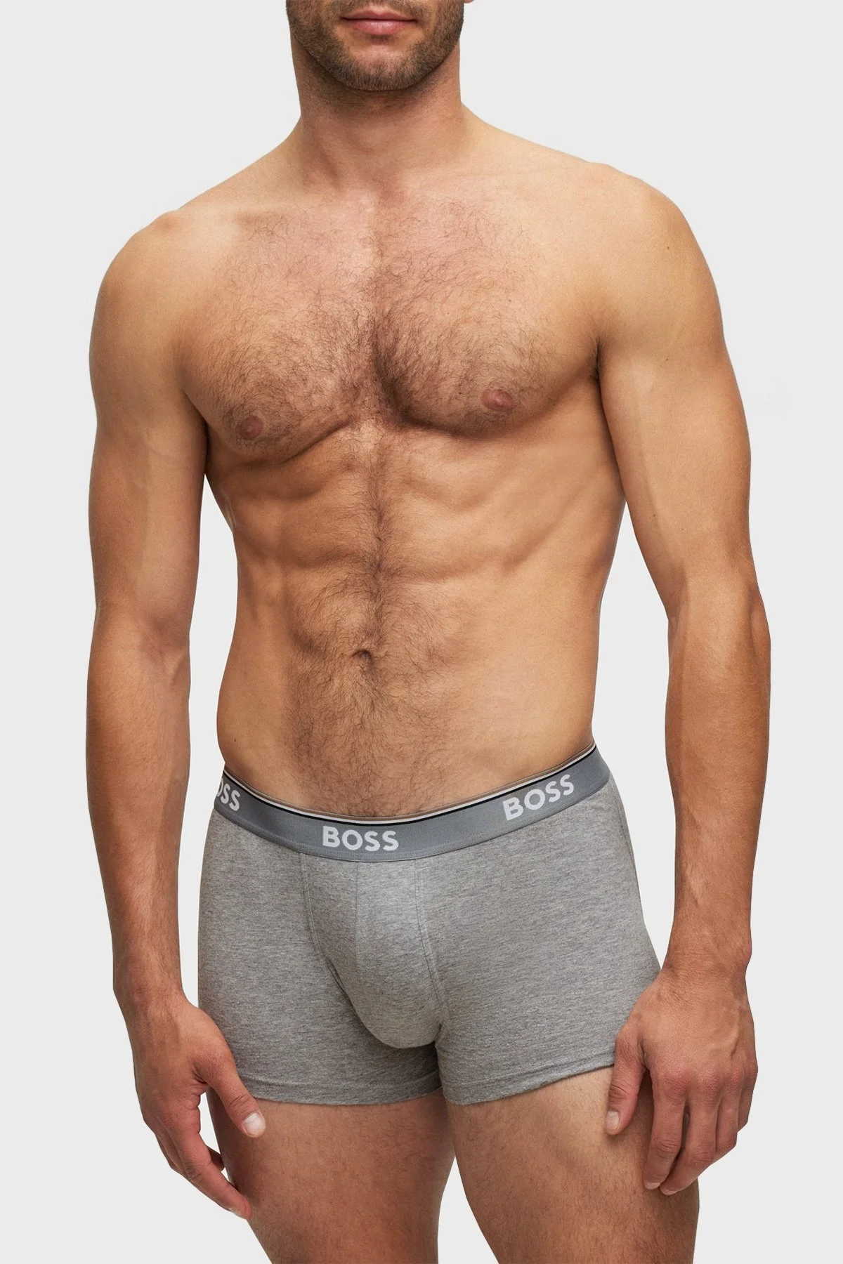 Boss Streç Pamuklu 3 Pack Erkek Boxer 50475274 999 Siyah-Gri-Beyaz - 4