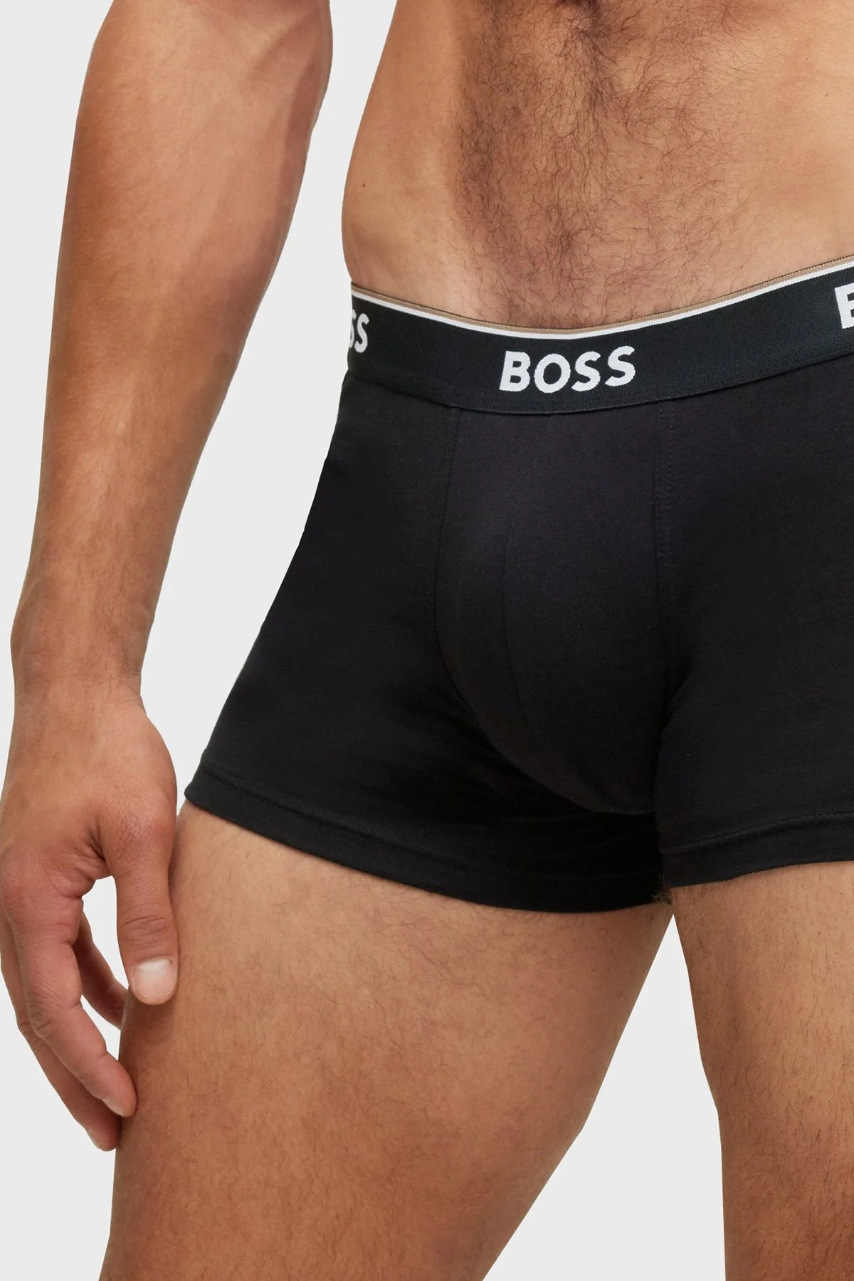 Boss Streç Pamuklu 3 Pack Erkek Boxer 50475274 999 Siyah-Gri-Beyaz - 6