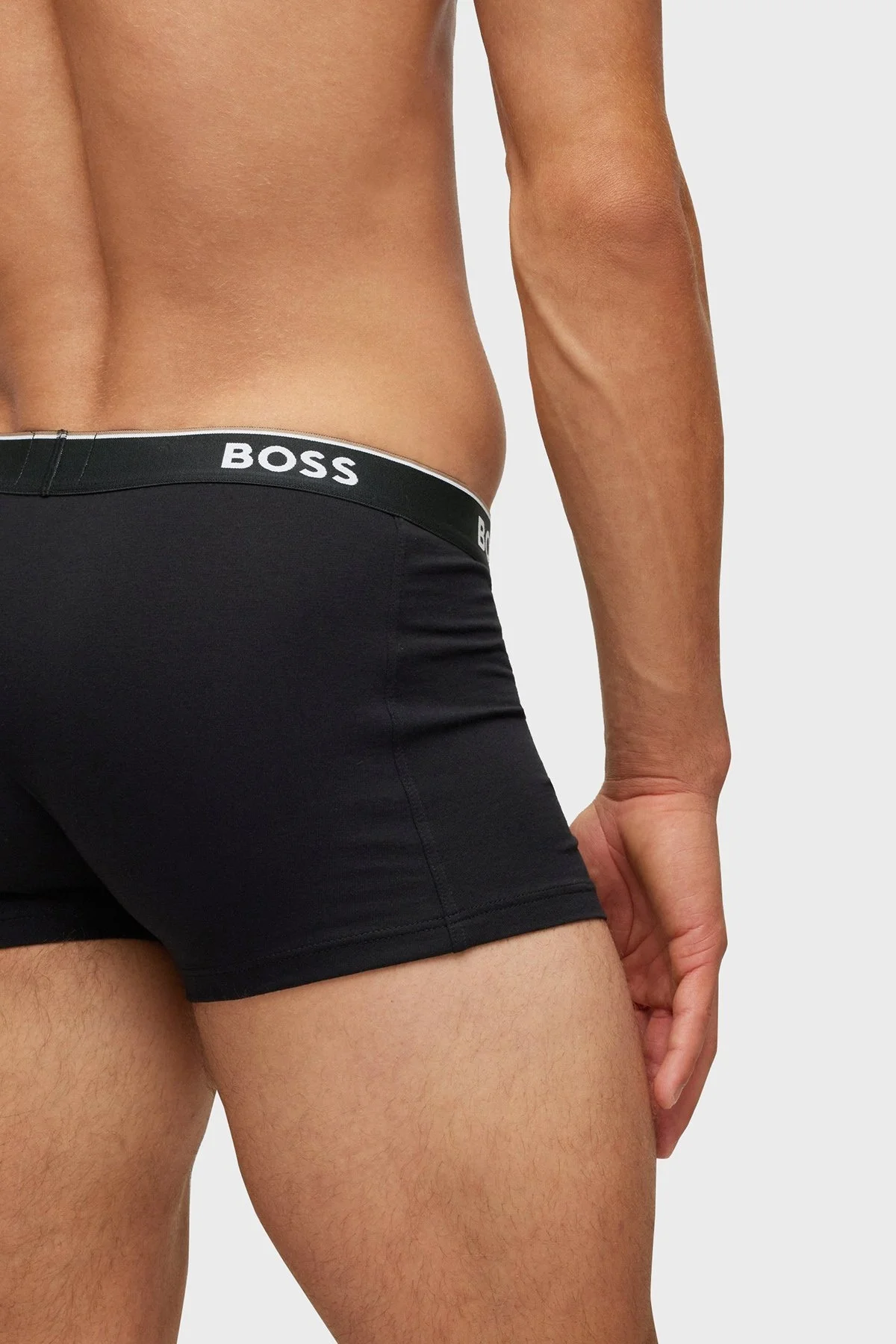Boss Streç Pamuklu 3 Pack Erkek Boxer 50475274 999 Siyah-Gri-Beyaz - 7