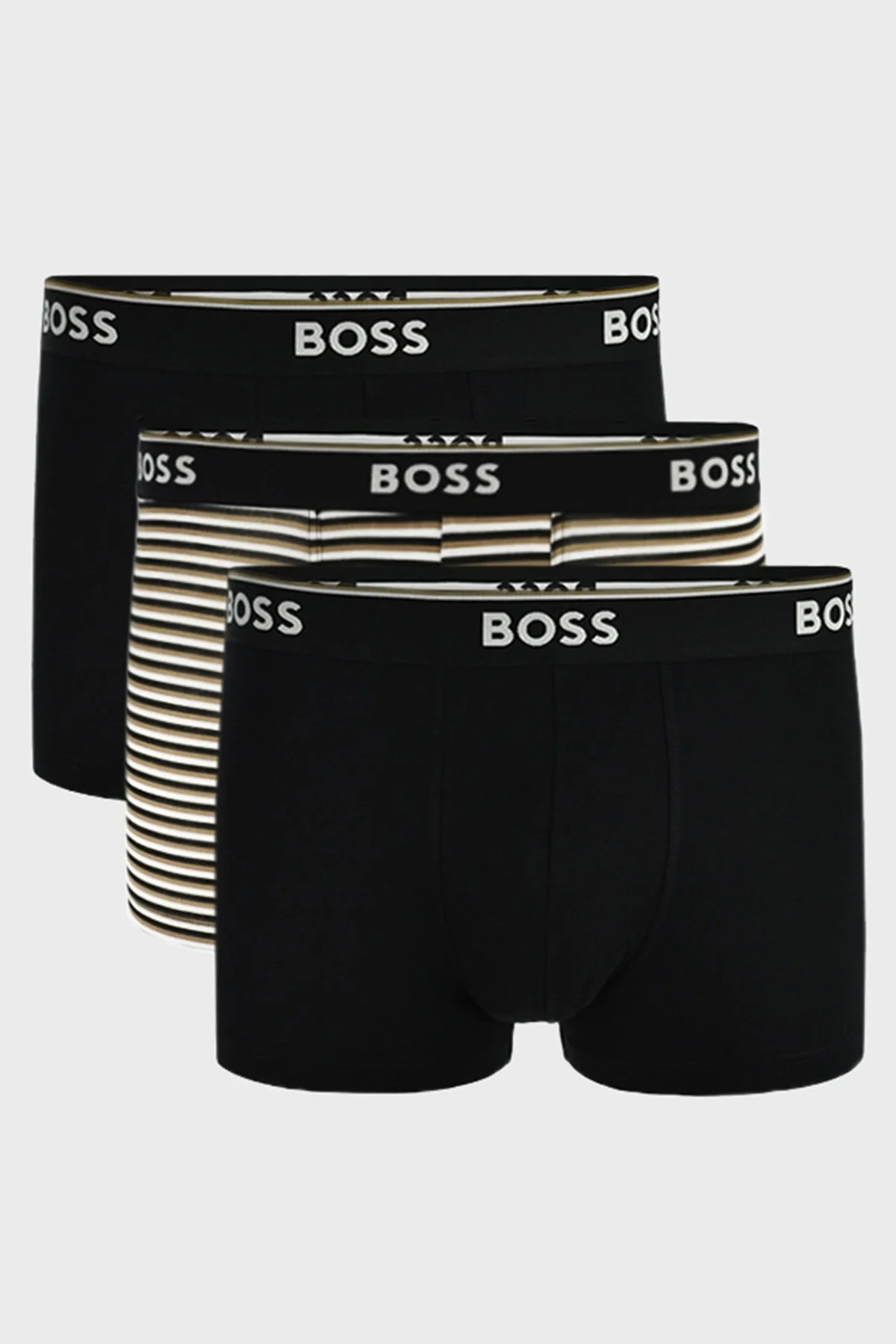 Boss Streç Pamuklu 3 Pack Erkek Boxer 50479817 972 SİYAH - 1