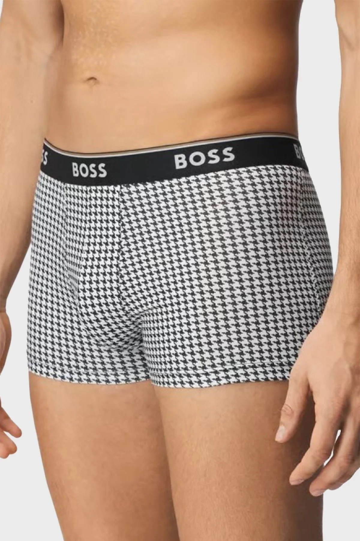 Boss Streç Pamuklu 3 Pack Erkek Boxer 50517829 965 Haki-Siyah-Siyah - 4