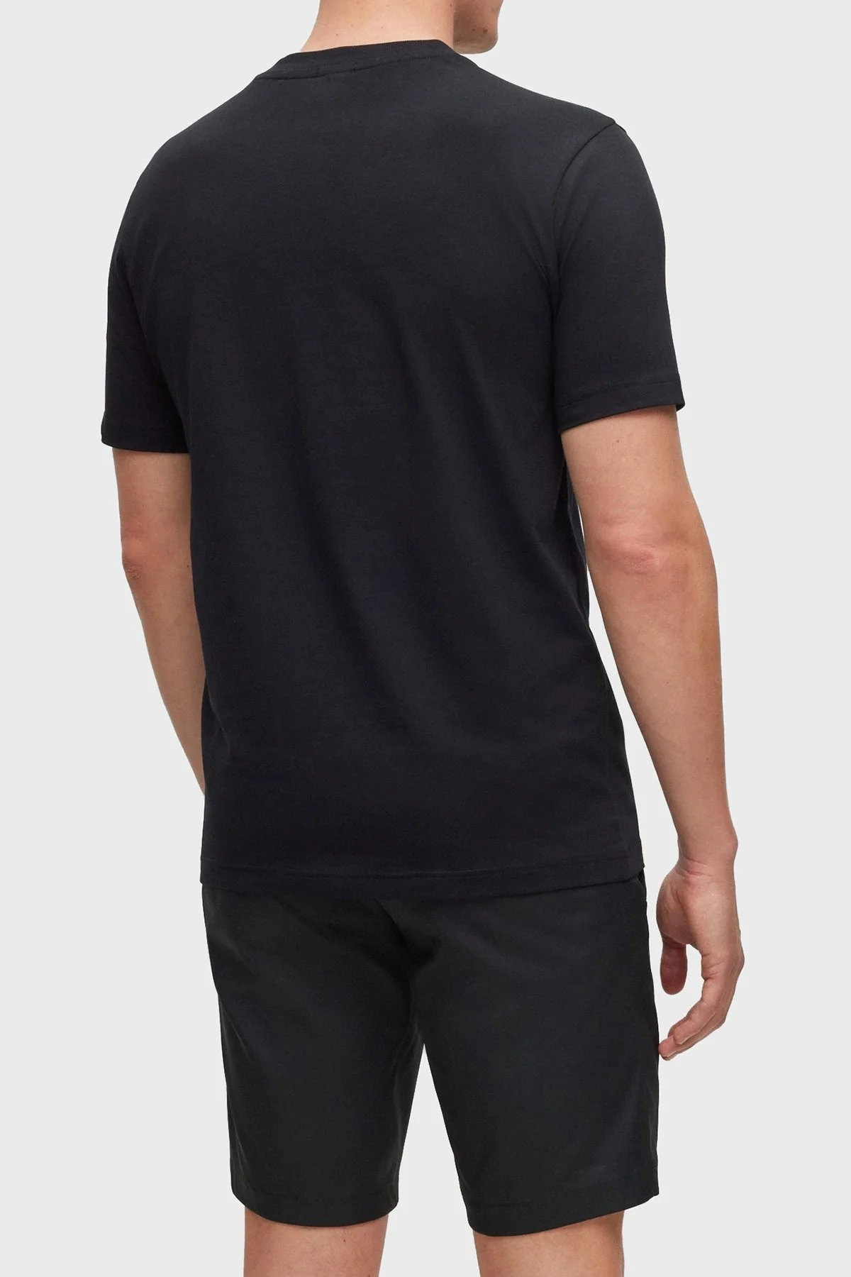 Boss Streç Pamuklu Bisiklet Yaka Regular Fit Erkek T Shirt 50469057 001 SİYAH - 4