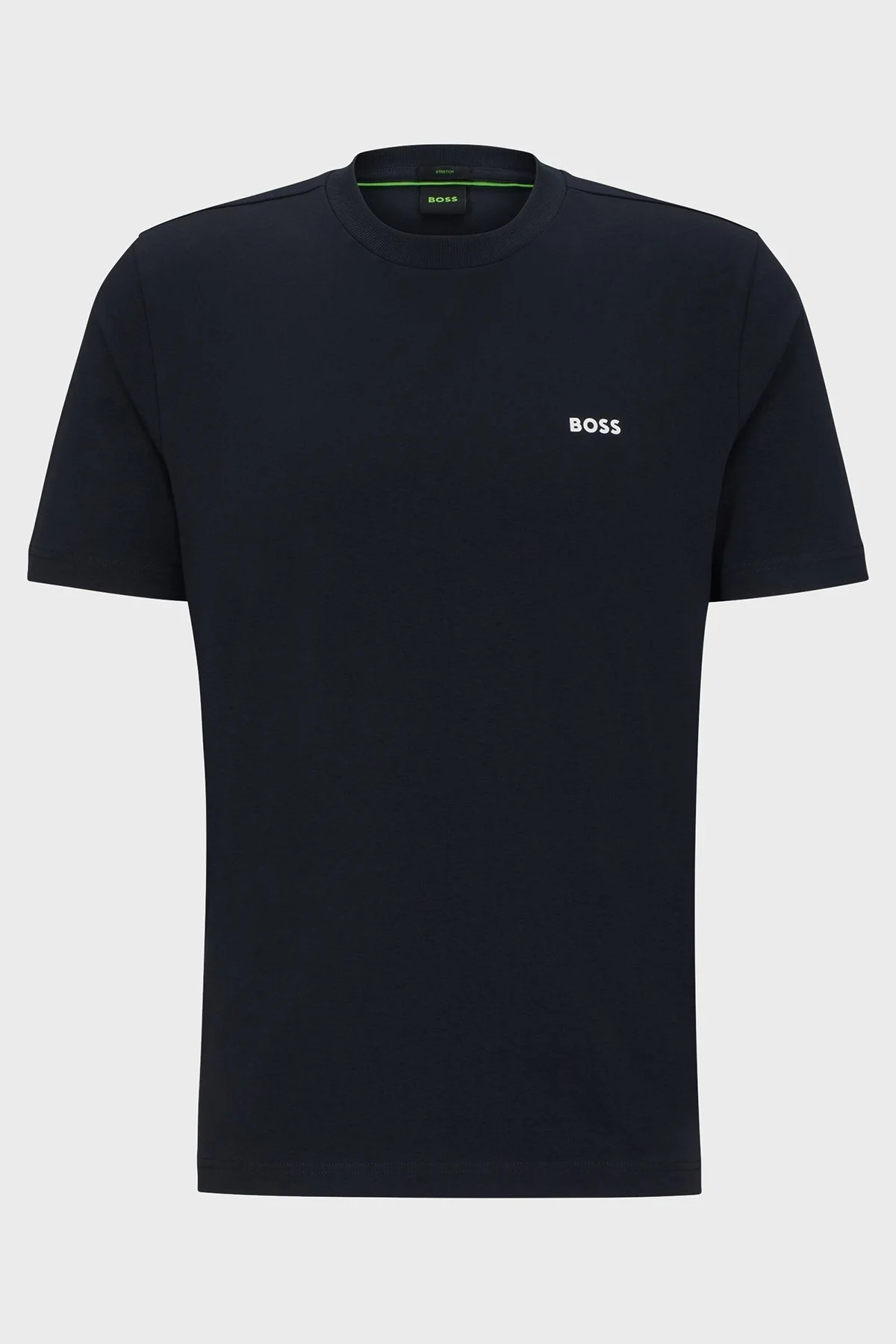 Boss Streç Pamuklu Bisiklet Yaka Regular Fit Erkek T Shirt 50469057 402 LACİVERT - 5