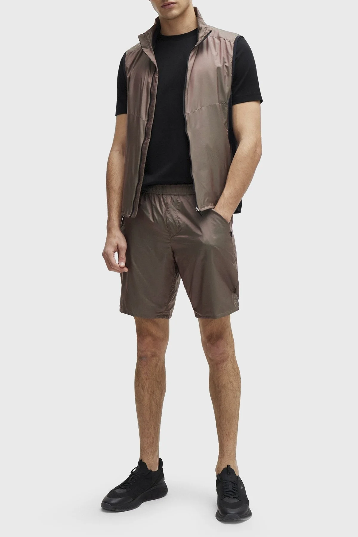 Boss Streç Pamuklu Bisiklet Yaka Regular Fit Erkek T Shirt 50506373 001 SİYAH - 2