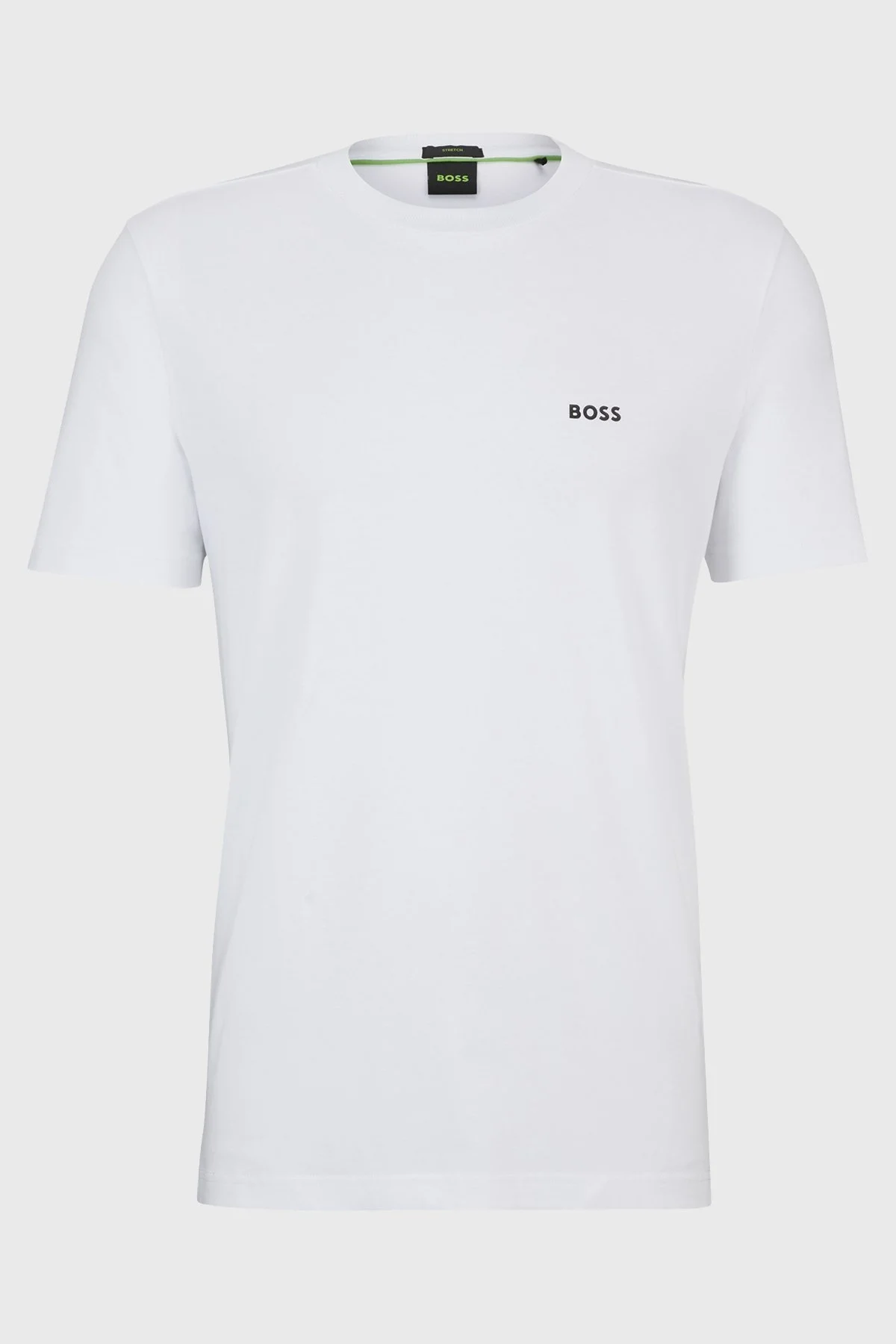 Boss Streç Pamuklu Bisiklet Yaka Regular Fit Erkek T Shirt 50506373 100 BEYAZ - 15