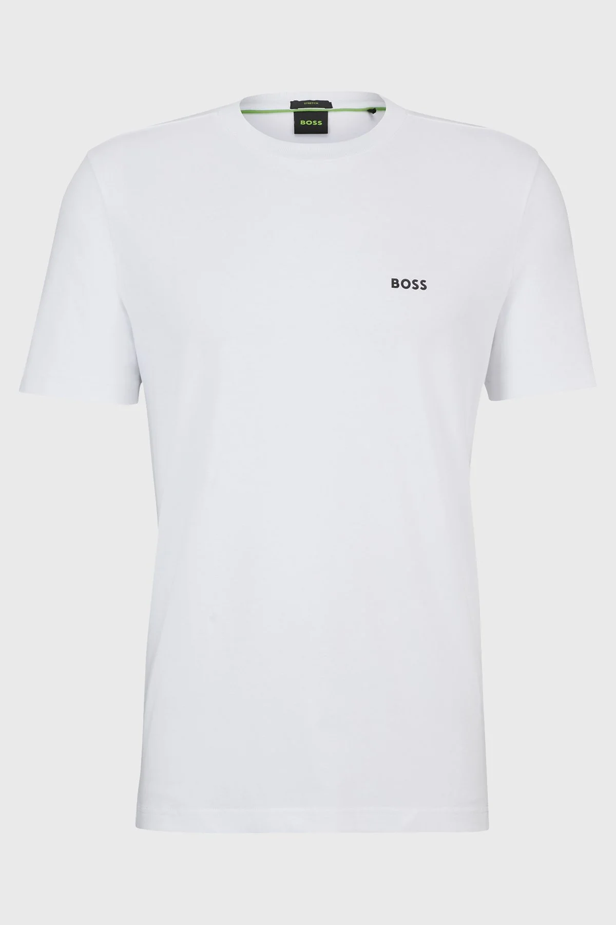 Boss Streç Pamuklu Bisiklet Yaka Regular Fit Erkek T Shirt 50506373 100 BEYAZ - 5