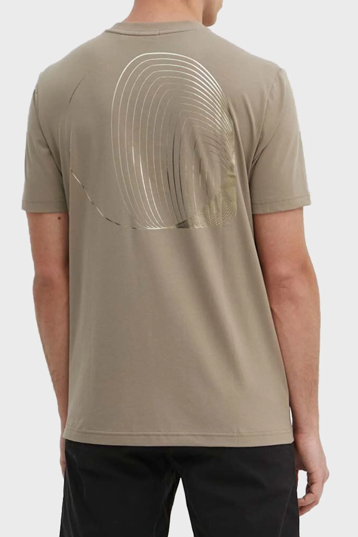 Boss Streç Pamuklu Bisiklet Yaka Regular Fit Erkek T Shirt 50513172 334 HAKİ - 7