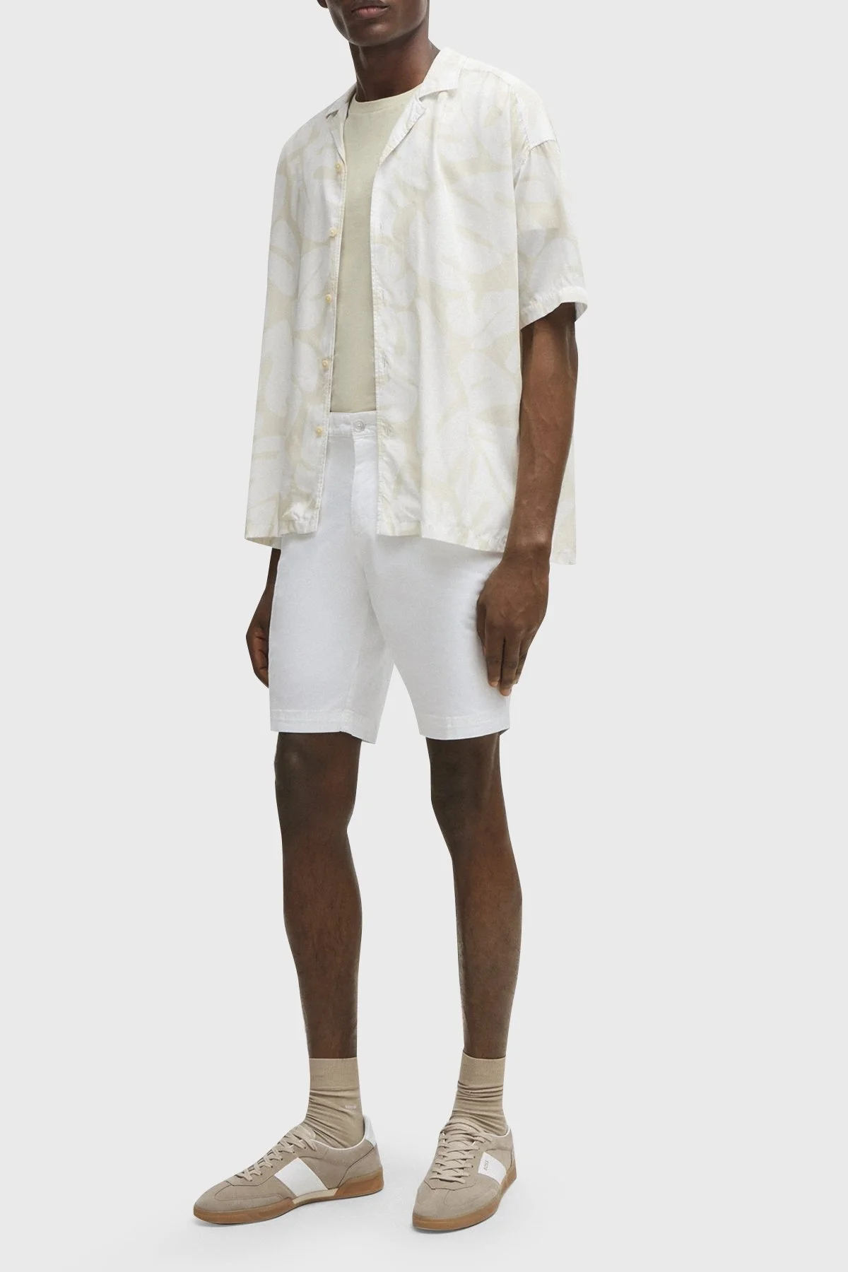 Boss Streç Pamuklu Cepli Slim Fit Erkek Short 50512524 100 BEYAZ - 2