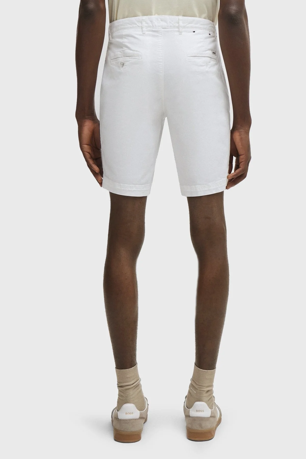 Boss Streç Pamuklu Cepli Slim Fit Erkek Short 50512524 100 BEYAZ - 3