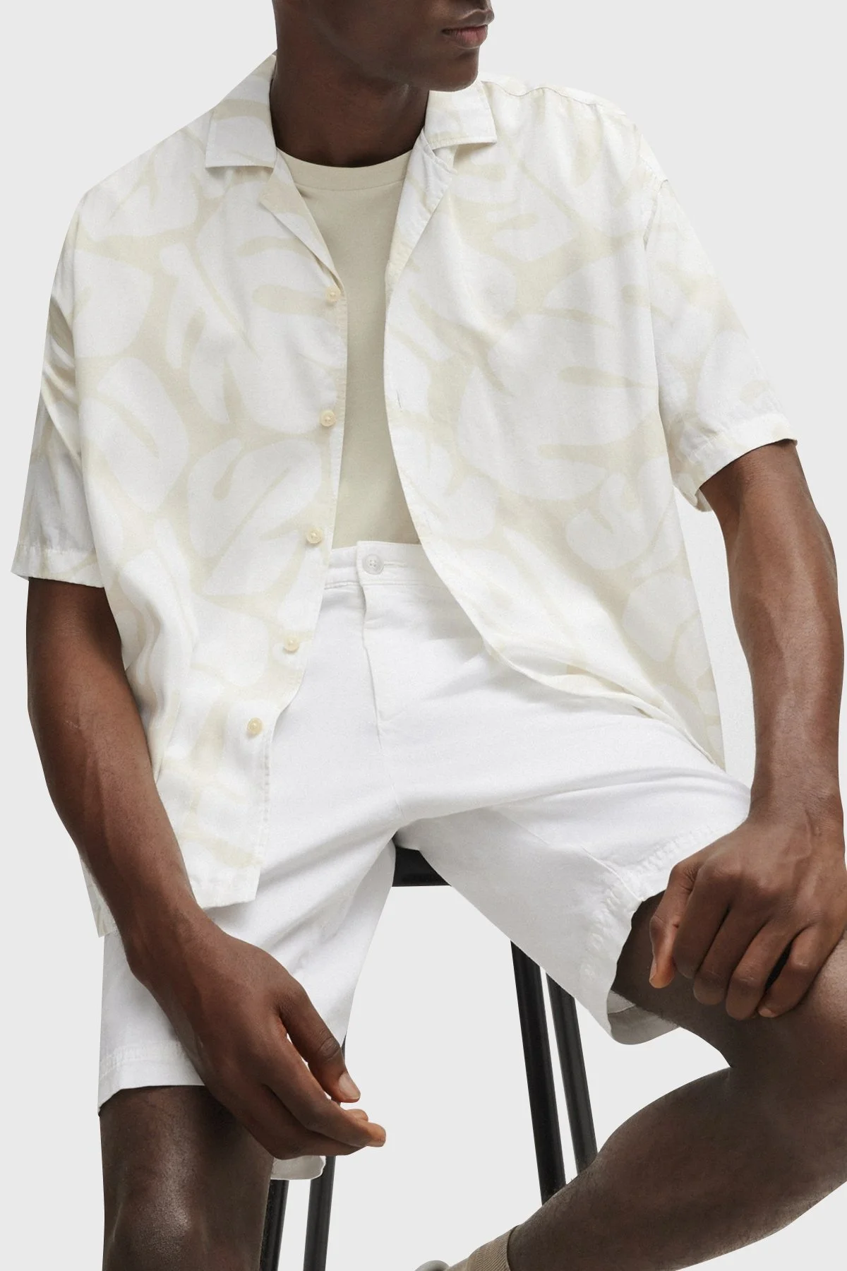 Boss Streç Pamuklu Cepli Slim Fit Erkek Short 50512524 100 BEYAZ - 4