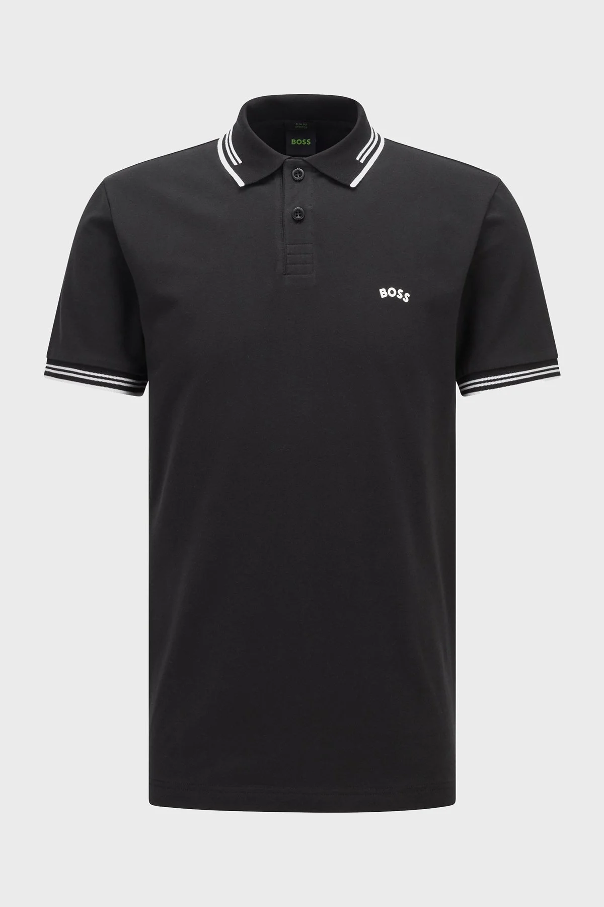 Boss Streç Pamuklu Düğmeli Slim Fit Erkek Polo Yaka T Shirt 50469210 001 SİYAH - 5