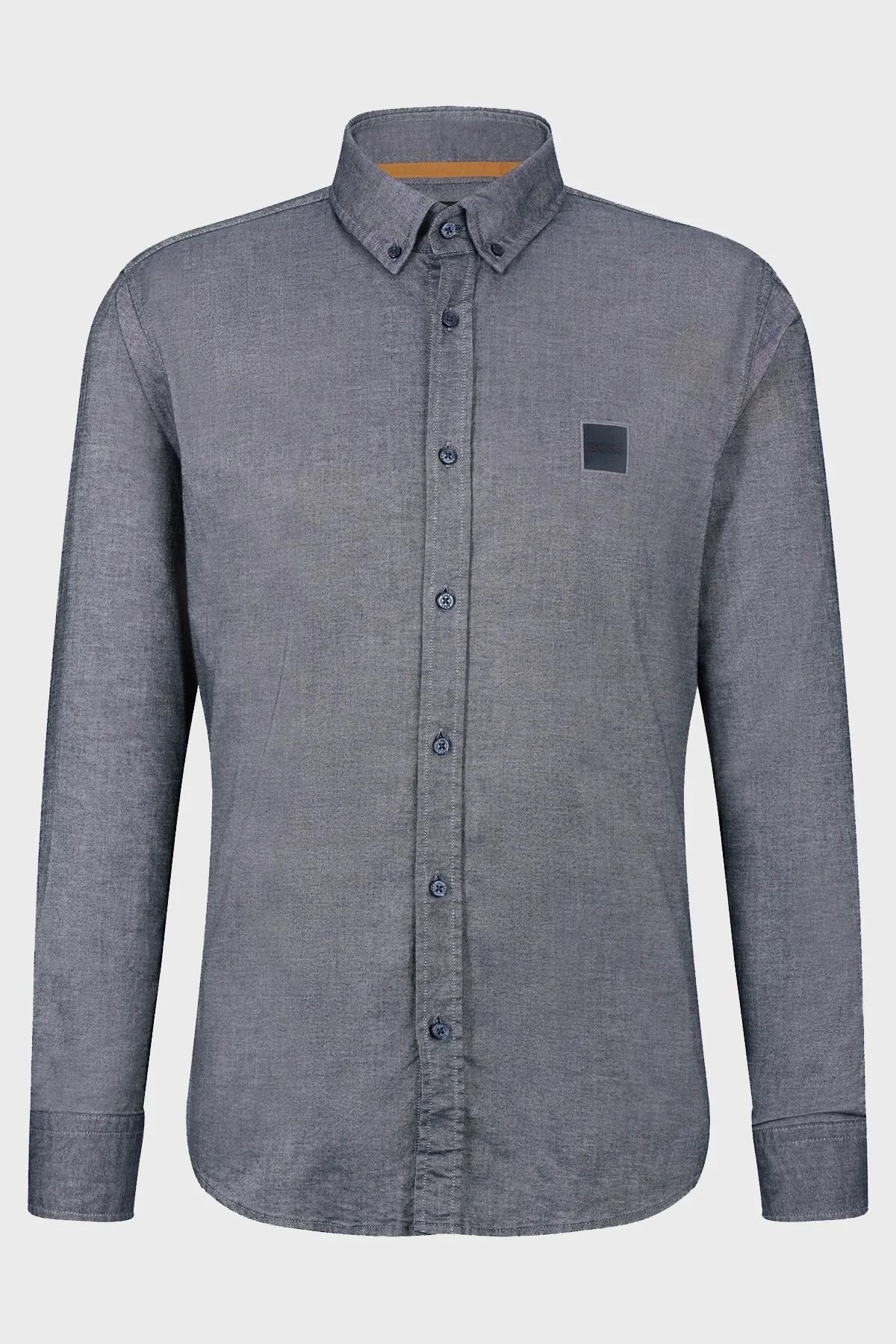 Boss Streç Pamuklu Düğmeli Yaka Uzun Kol Slim Fit Erkek Gömlek 50467324 404 GRİ - 7