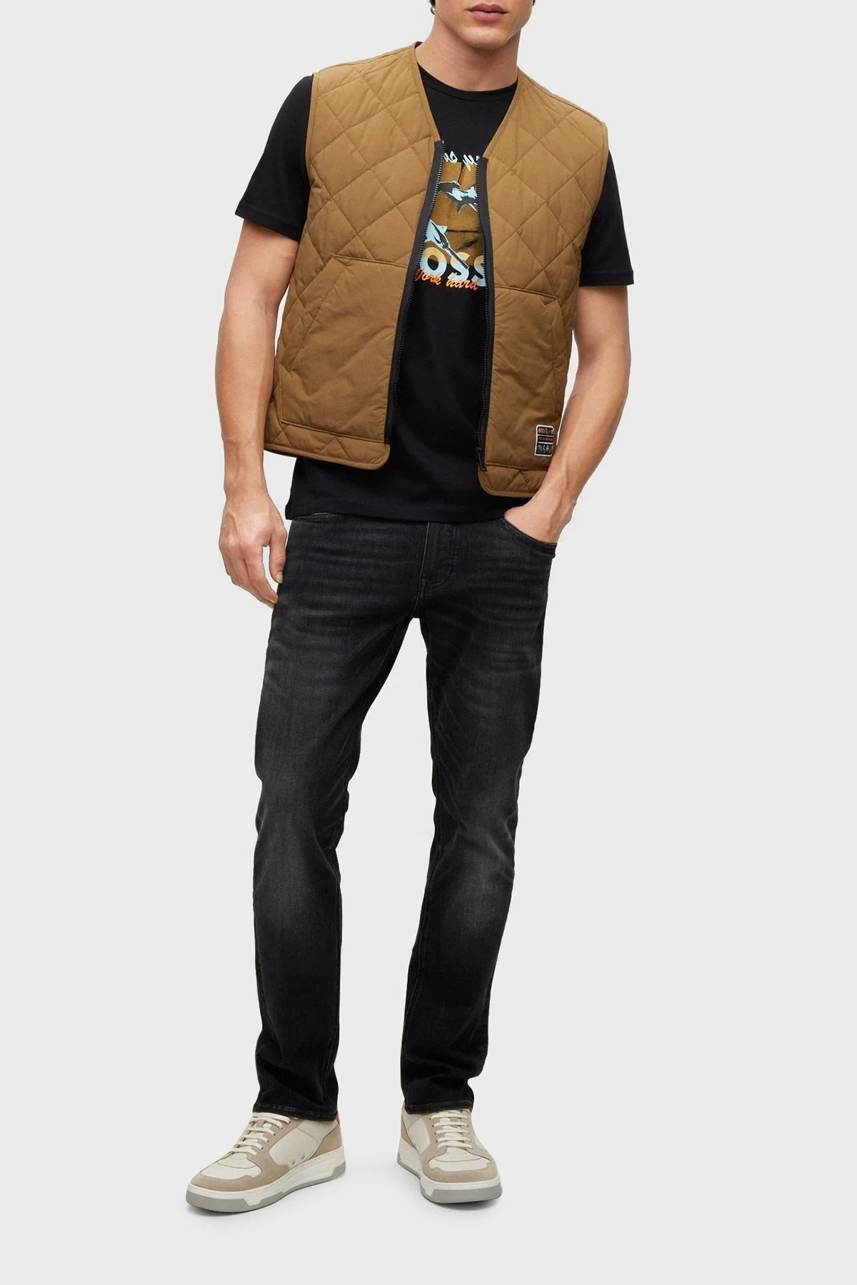 Boss Streç Pamuklu Normal Bel Slim Fit Dar Paça Jeans Erkek Kot Pantolon 50488423 015 SİYAH - 2