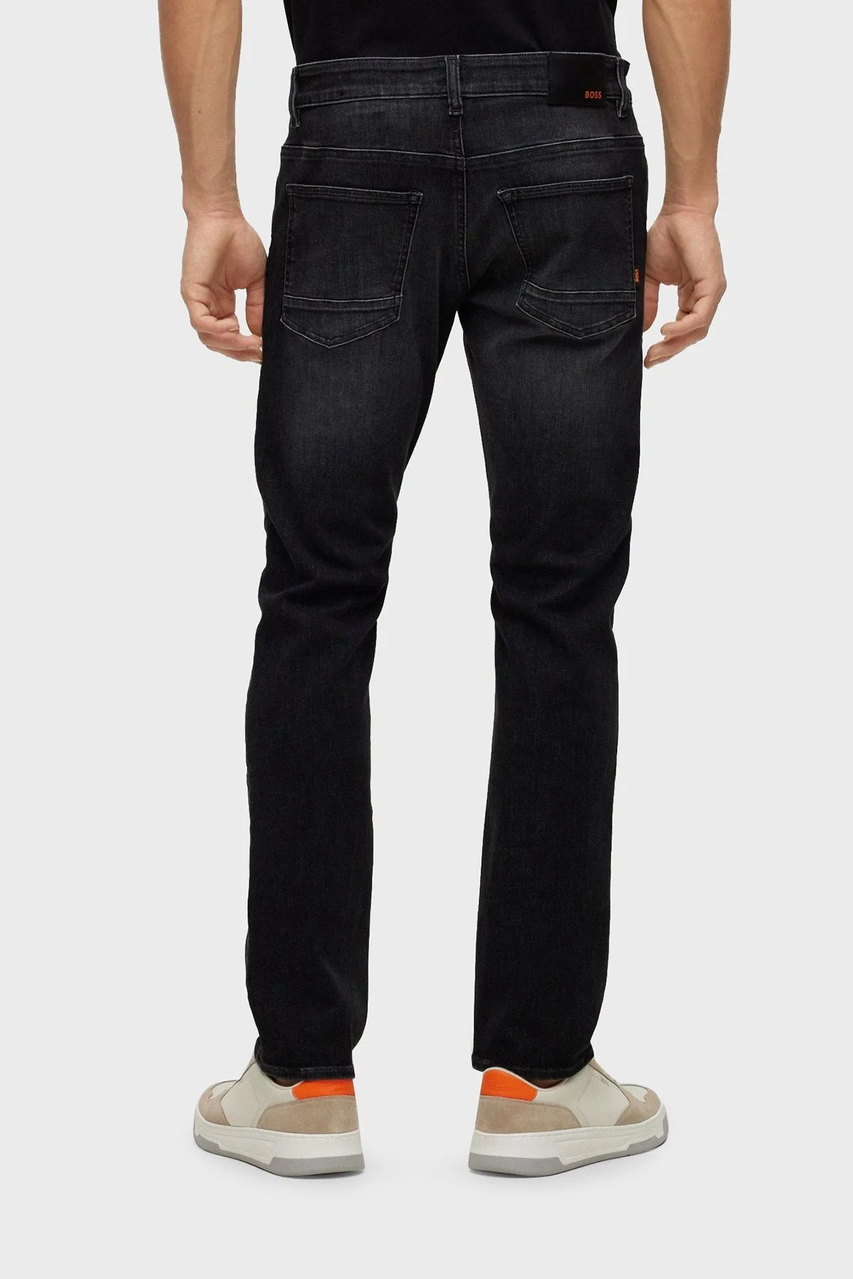 Boss Streç Pamuklu Normal Bel Slim Fit Dar Paça Jeans Erkek Kot Pantolon 50488423 015 SİYAH - 3