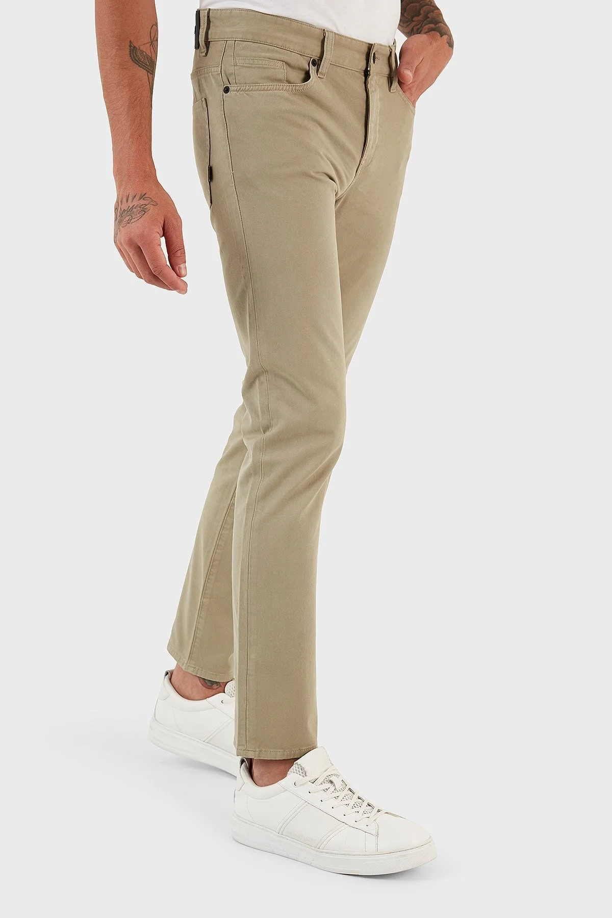 Boss Delaware3-1 Streç Pamuklu Slim Fit Dar Paça Jeans Erkek Kot Pantolon 50495370 336 AÇIK HAKİ - 2