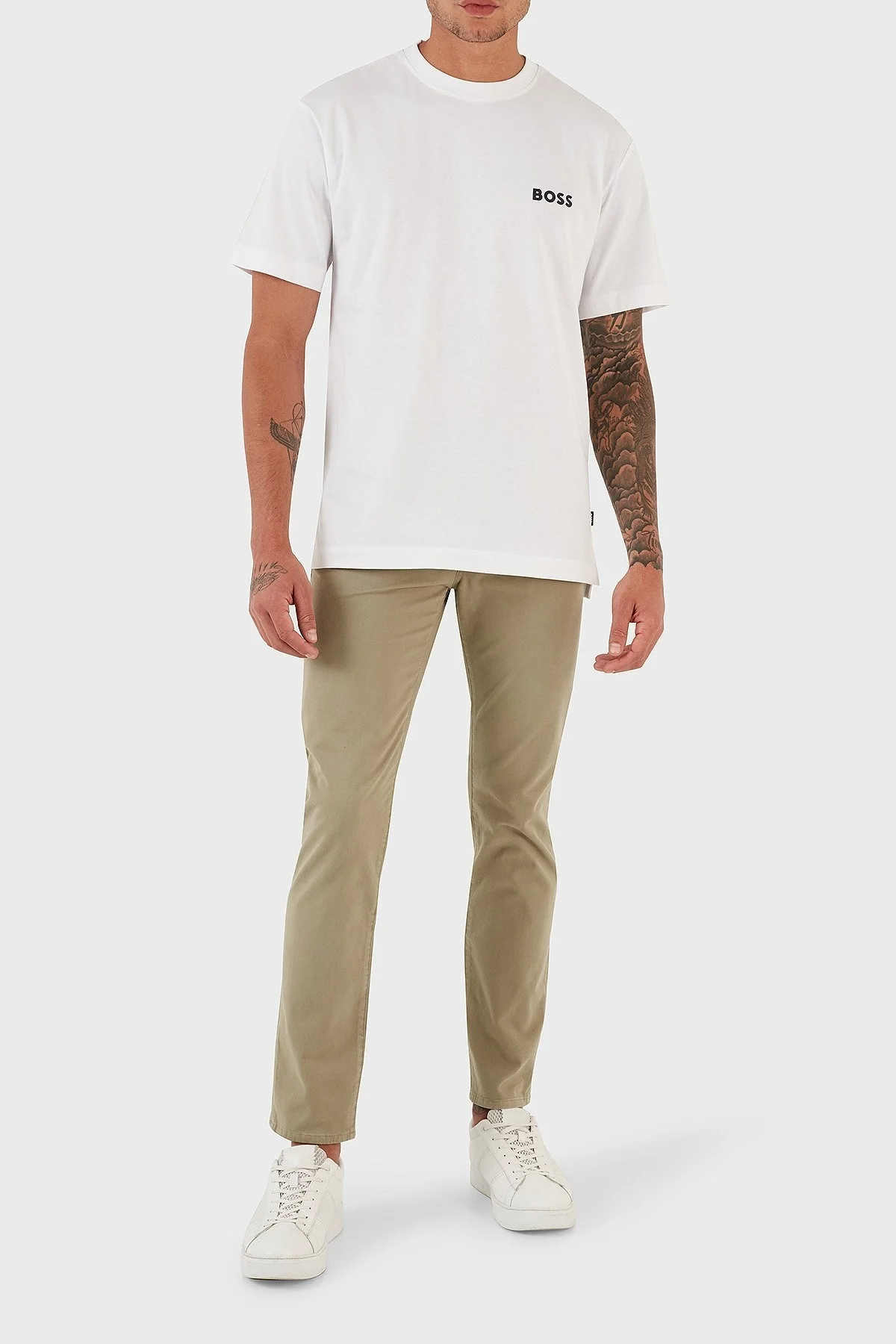 Boss Delaware3-1 Streç Pamuklu Slim Fit Dar Paça Jeans Erkek Kot Pantolon 50495370 336 AÇIK HAKİ - 5