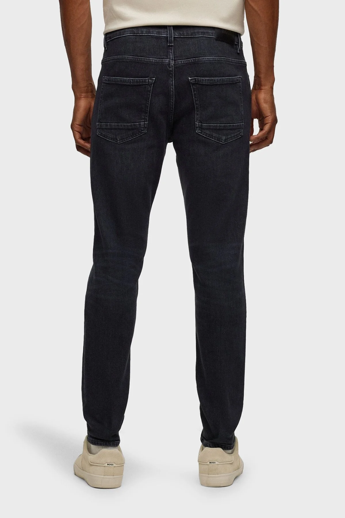Boss Delano Streç Pamuklu Normal Bel Slim Fit Dar Paça Jeans Erkek Kot Pantolon 50496170 020 GRİ - 3