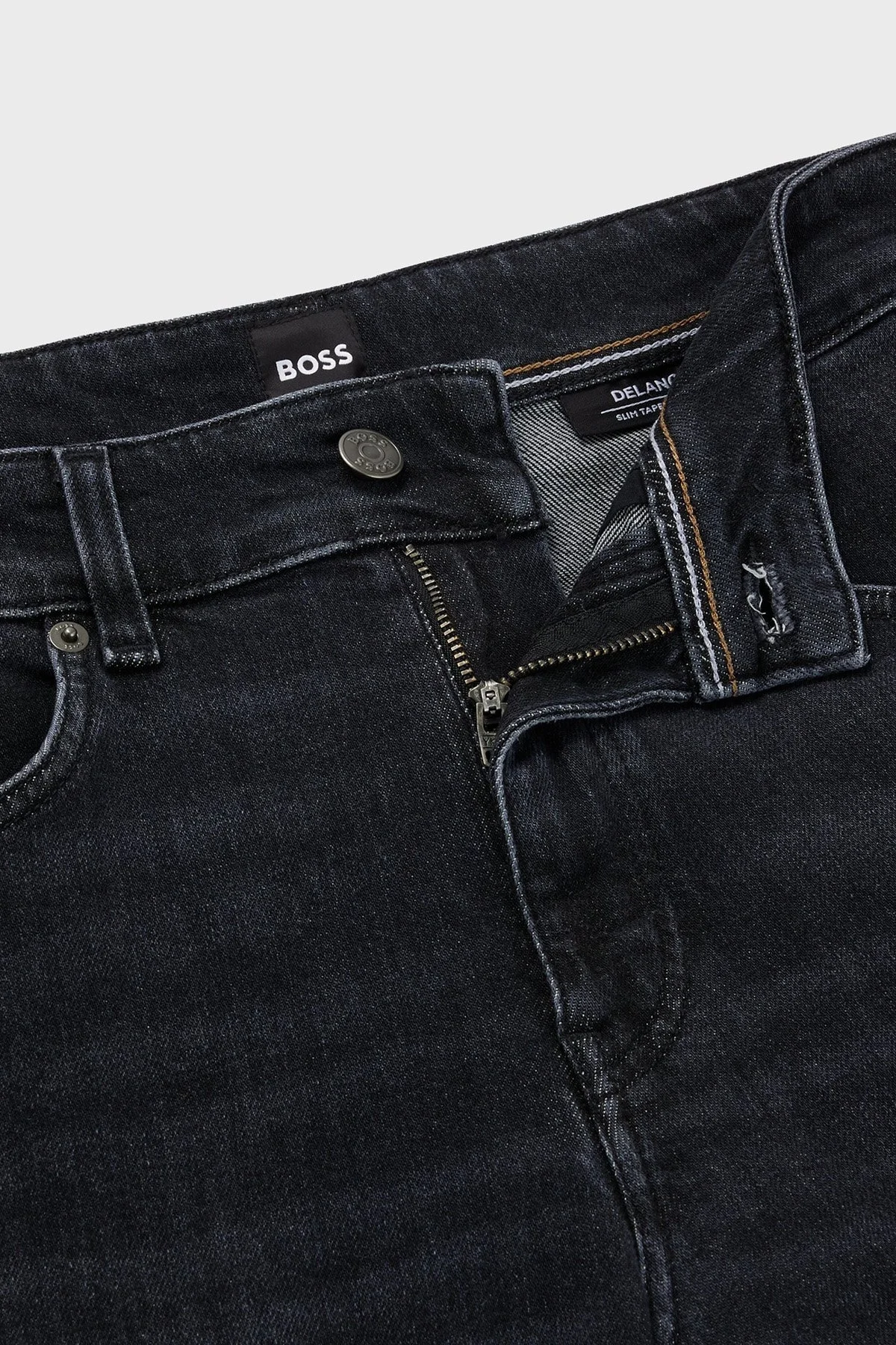 Boss Delano Streç Pamuklu Normal Bel Slim Fit Dar Paça Jeans Erkek Kot Pantolon 50496170 020 GRİ - 6