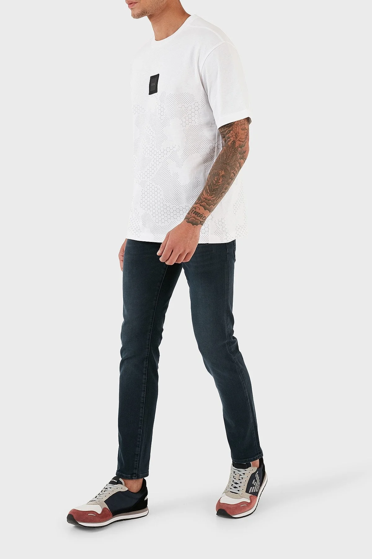 Boss Delaware3-1 Streç Pamuklu Slim Fit Düz Paça Jeans Erkek Kot Pantolon 50496192 403 KOYU MAVİ - 6