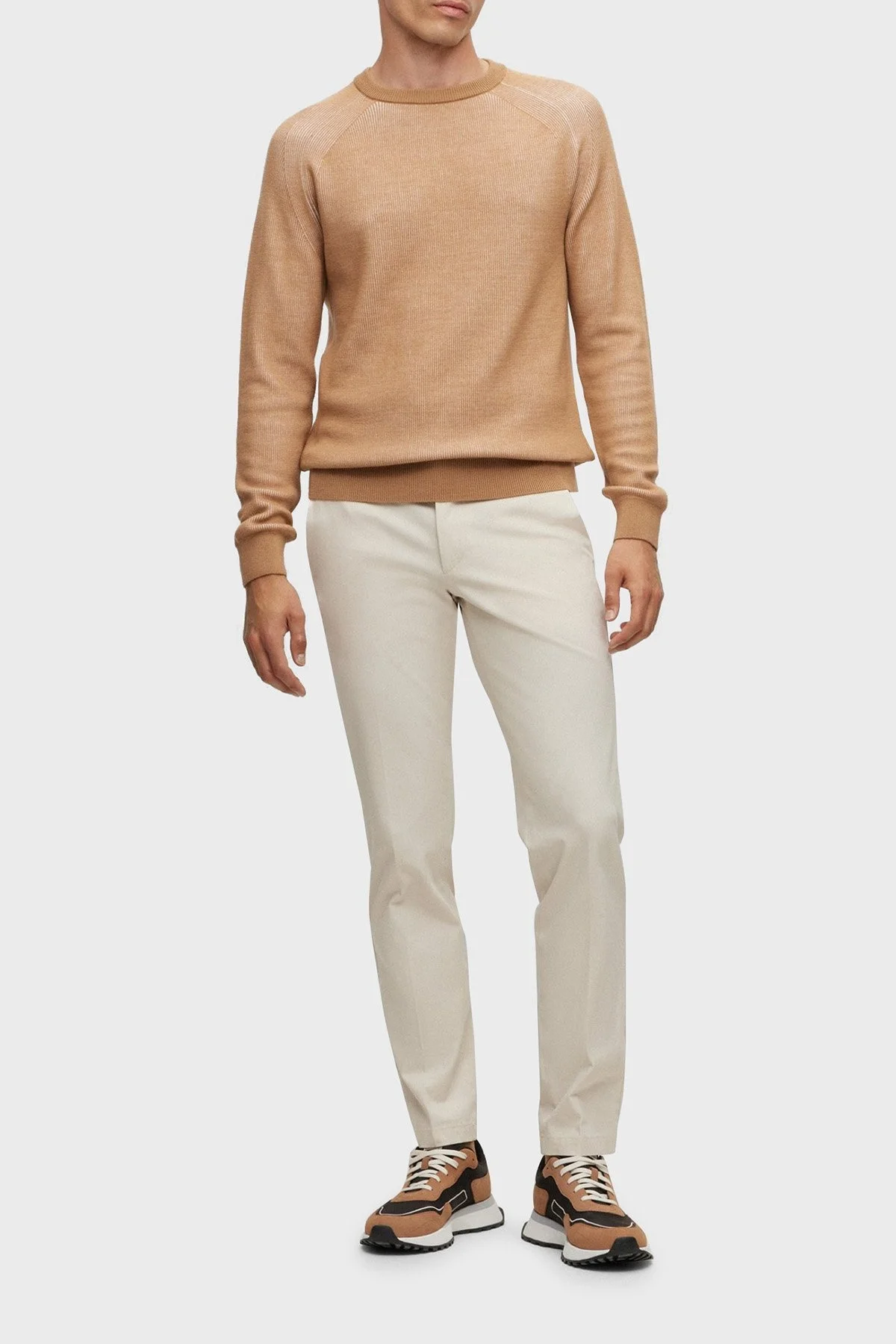 Boss Kaito1_T Streç Pamuklu Normal Bel Slim Fit Erkek Pantolon 50487754 131 BEJ - 2