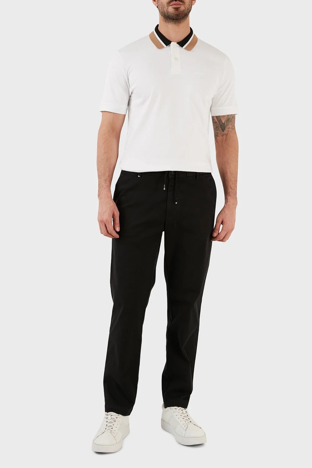 Boss Streç Pamuklu Normal Bel Slim Fit Gabardin Erkek Pantolon 50478577 001 SİYAH - 1