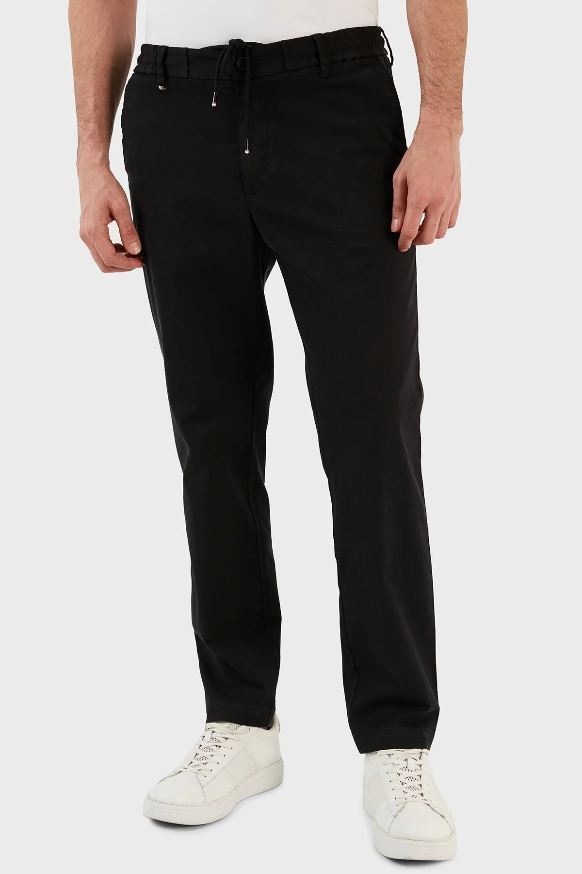 Boss Streç Pamuklu Normal Bel Slim Fit Gabardin Erkek Pantolon 50478577 001 SİYAH - 2