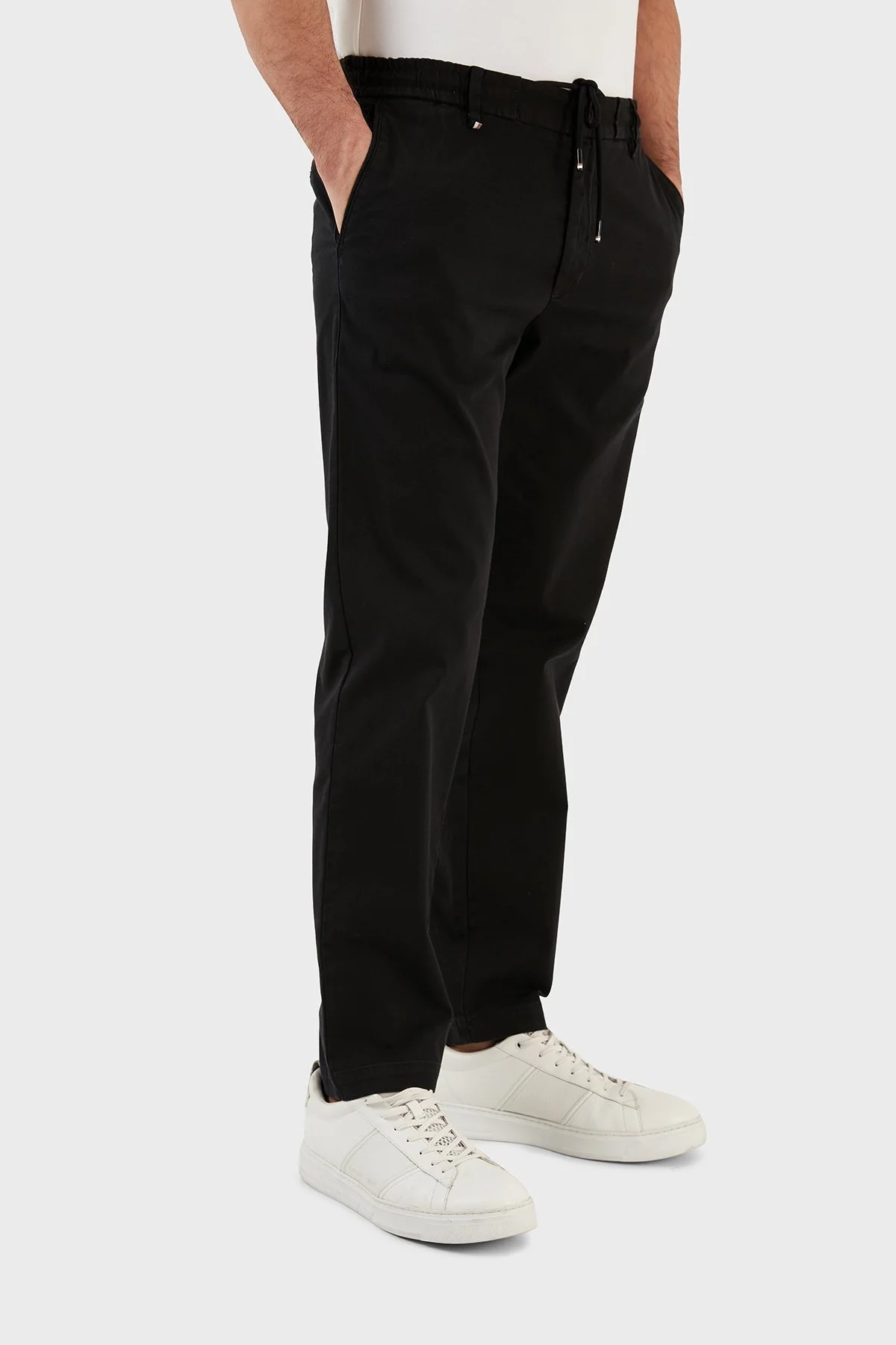 Boss Streç Pamuklu Normal Bel Slim Fit Gabardin Erkek Pantolon 50478577 001 SİYAH - 4