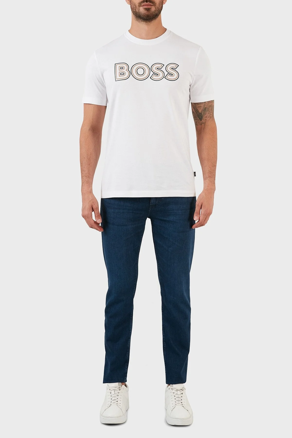 Boss Streç Pamuklu Normal Bel Tapered Fit Jeans Erkek Kot Pantolon 50481302 419 LACİVERT - 1