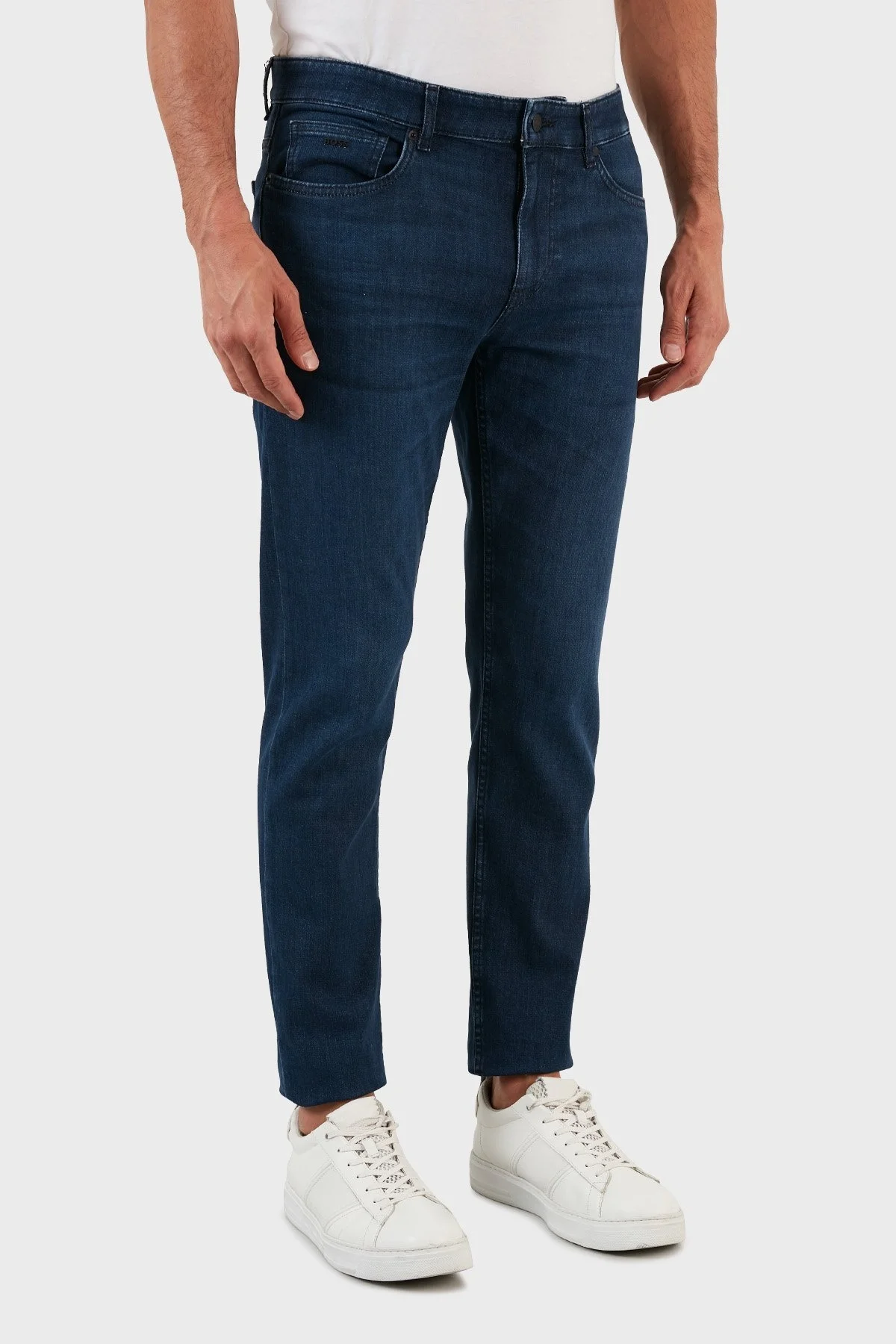 Boss Streç Pamuklu Normal Bel Tapered Fit Jeans Erkek Kot Pantolon 50481302 419 LACİVERT - 4