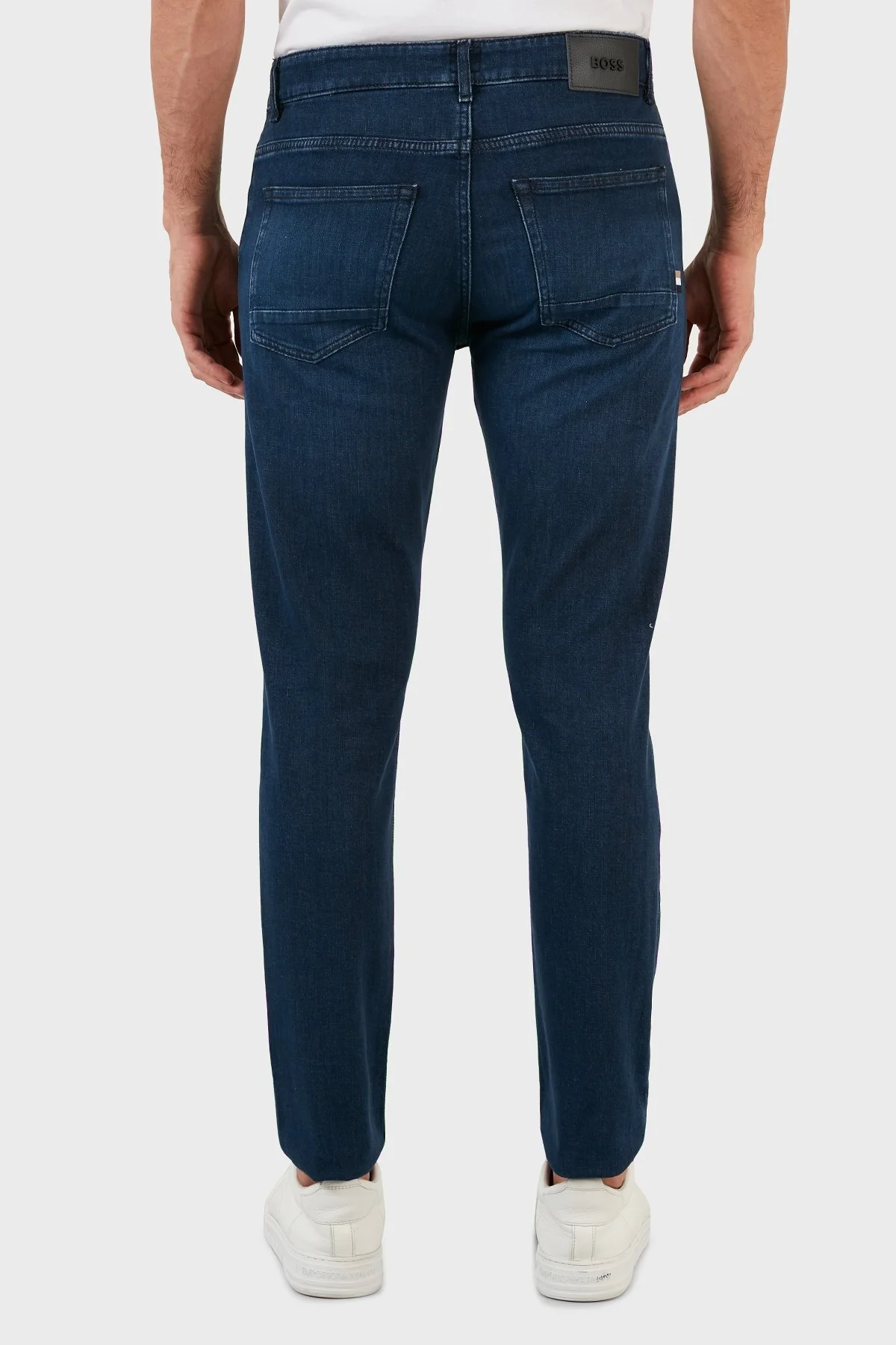Boss Streç Pamuklu Normal Bel Tapered Fit Jeans Erkek Kot Pantolon 50481302 419 LACİVERT - 6