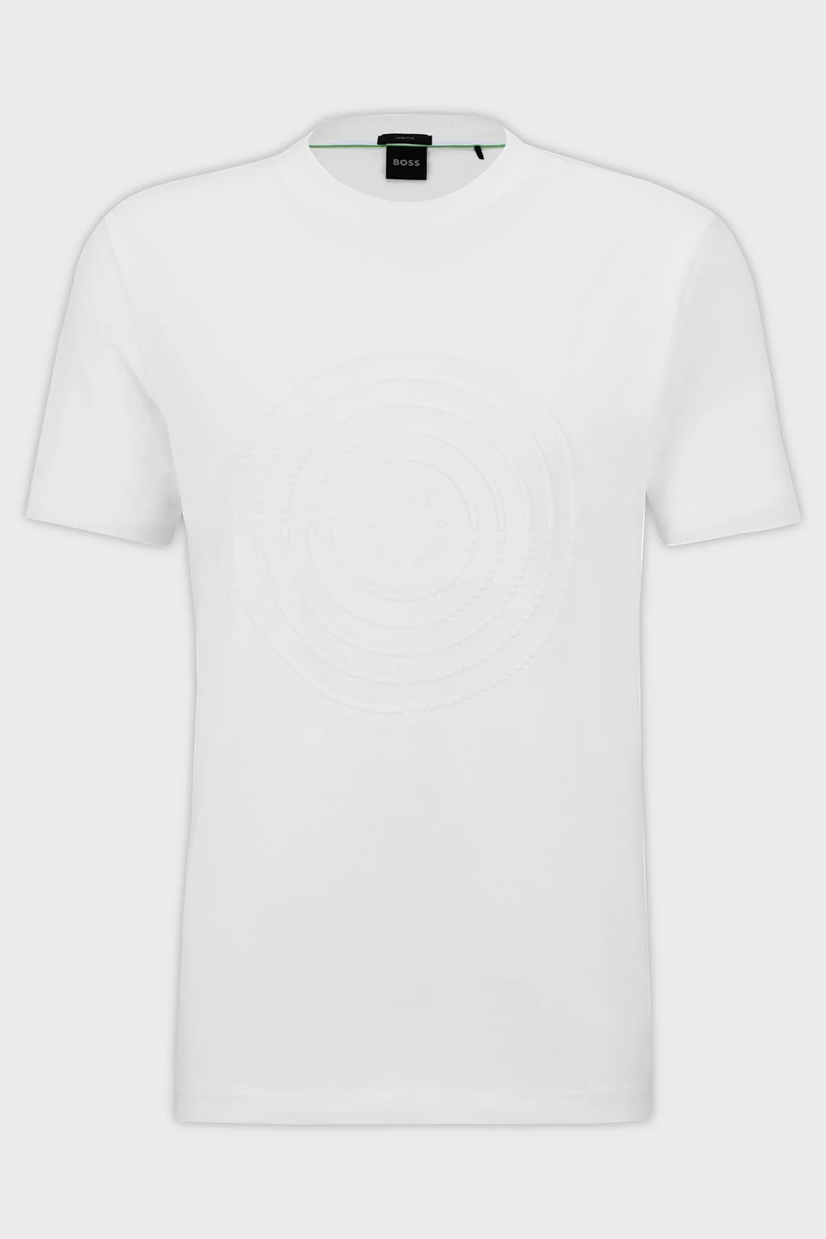 Boss Streç Pamuklu Regular Fit Bisiklet Yaka Erkek T Shirt 50488776 100 BEYAZ - 5