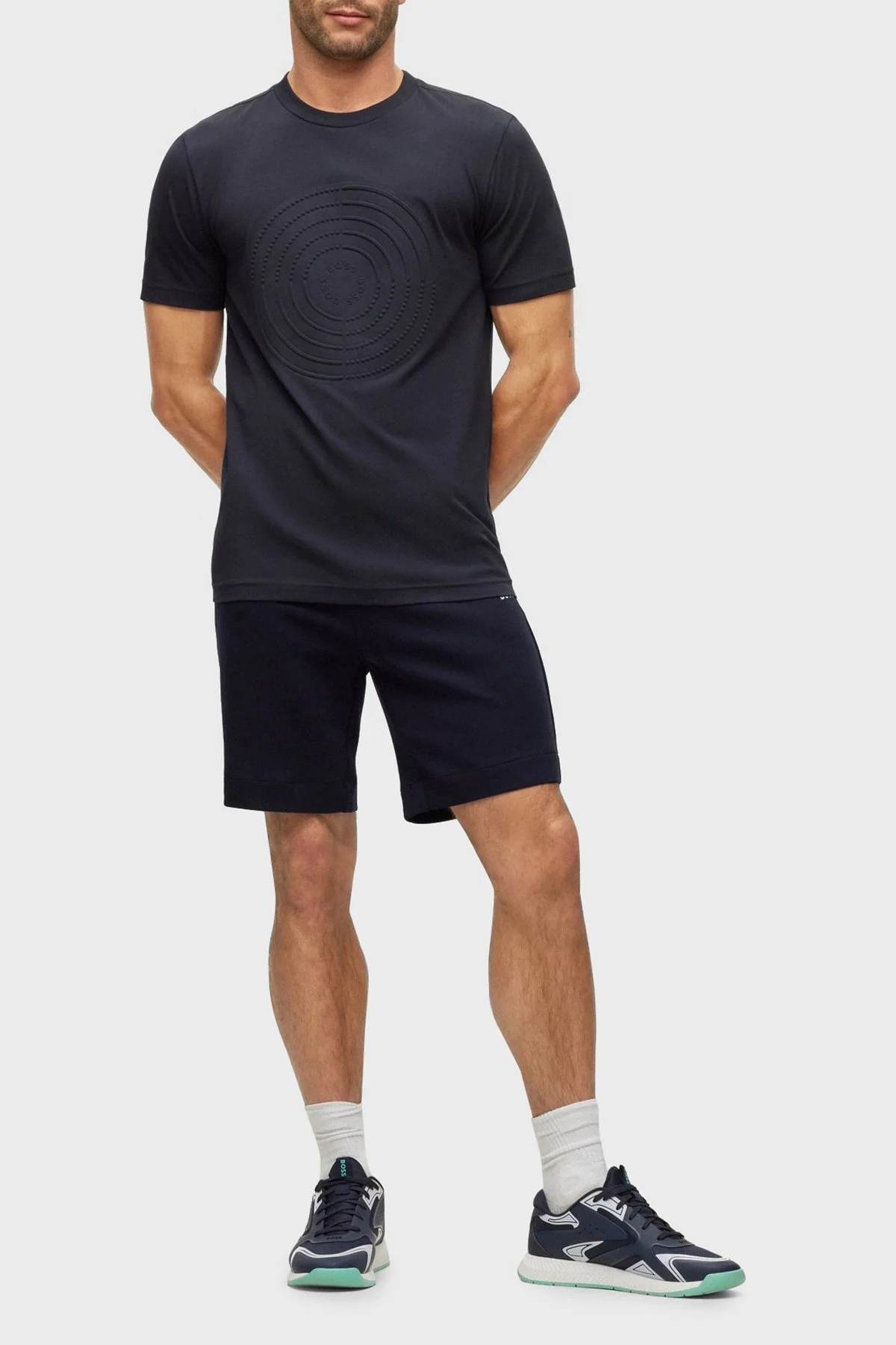 Boss Streç Pamuklu Regular Fit Bisiklet Yaka Erkek T Shirt 50488776 402 LACİVERT - 2