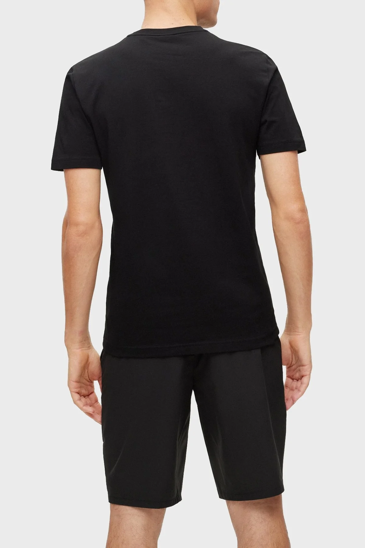 Boss Streç Pamuklu Regular Fit Bisiklet Yaka Erkek T Shirt 50488797 001 SİYAH - 3