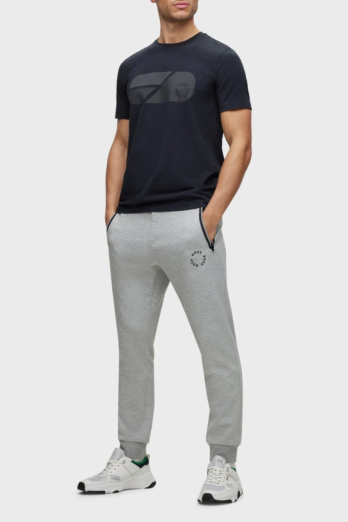 Boss Streç Pamuklu Regular Fit Bisiklet Yaka Erkek T Shirt 50488797 402 LACİVERT - 2