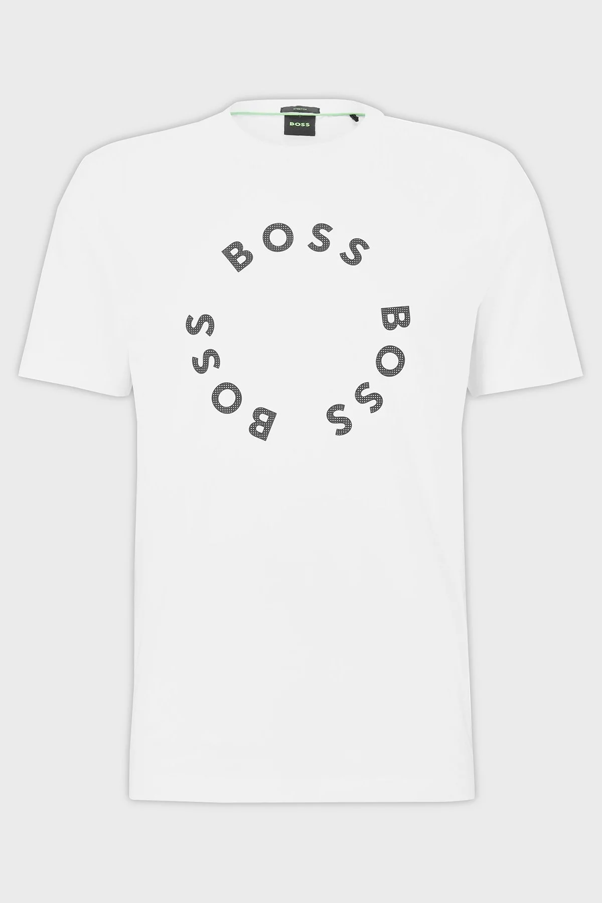 Boss Streç Pamuklu Regular Fit Bisiklet Yaka Erkek T Shirt 50488831 100 BEYAZ - 5